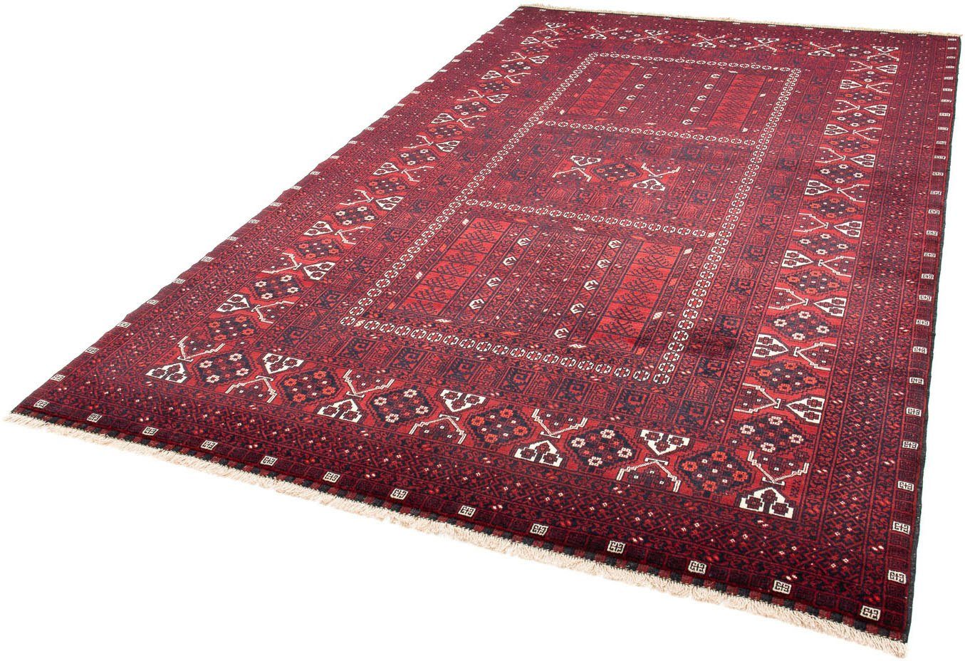 Orientteppich Turkaman - 252 x 160 cm - dunkelrot, morgenland, rechteckig, Höhe: 6 mm, Wohnzimmer, Handgeknüpft, Einzelstück mit Zertifikat