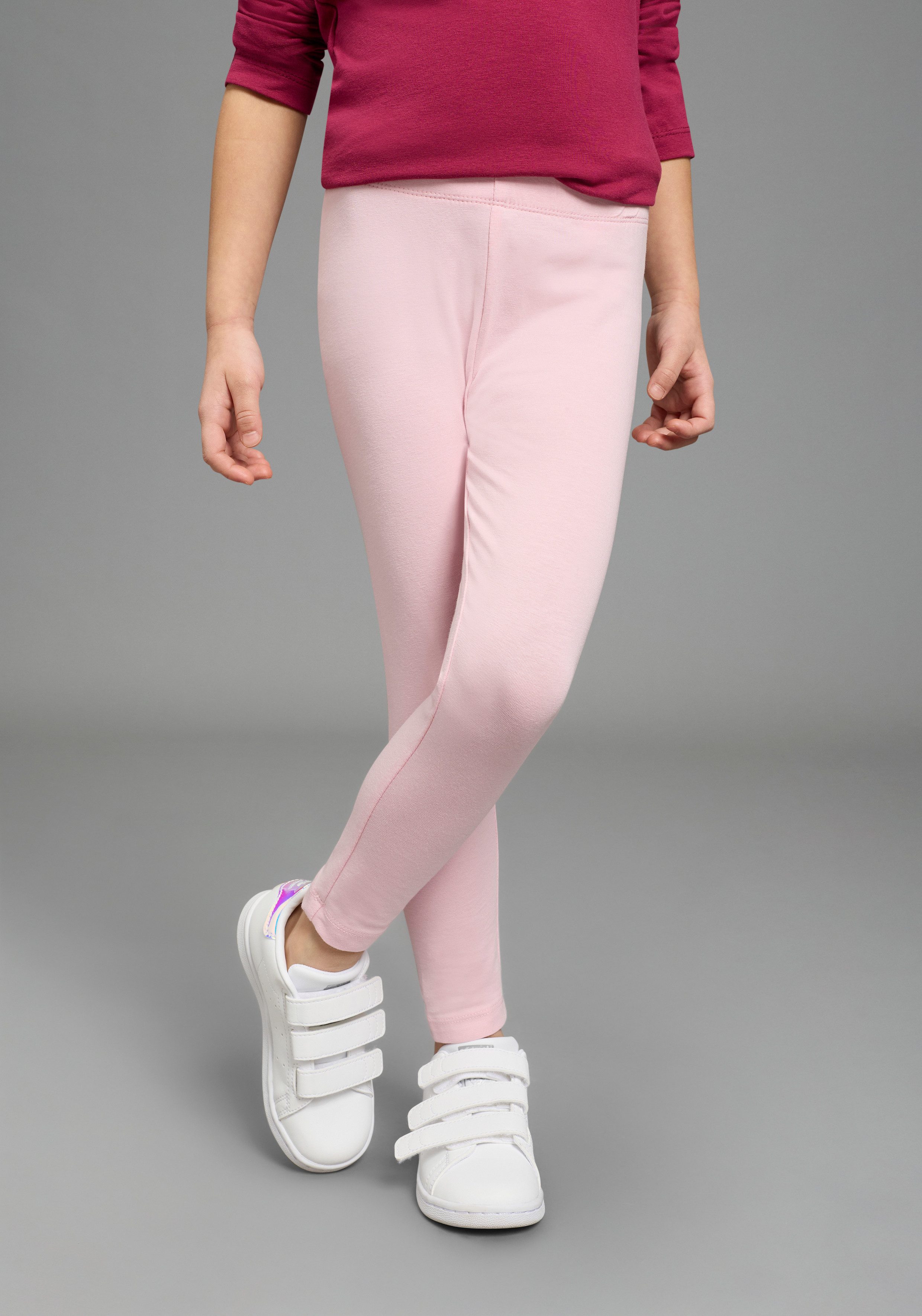 KIDSWORLD Leggings 2er Pack Leggings mit Einhorn-Muster (Packung, 2-tlg., 2) für Mädchen, extra-enge Beinform, mit Gummizug am Bund