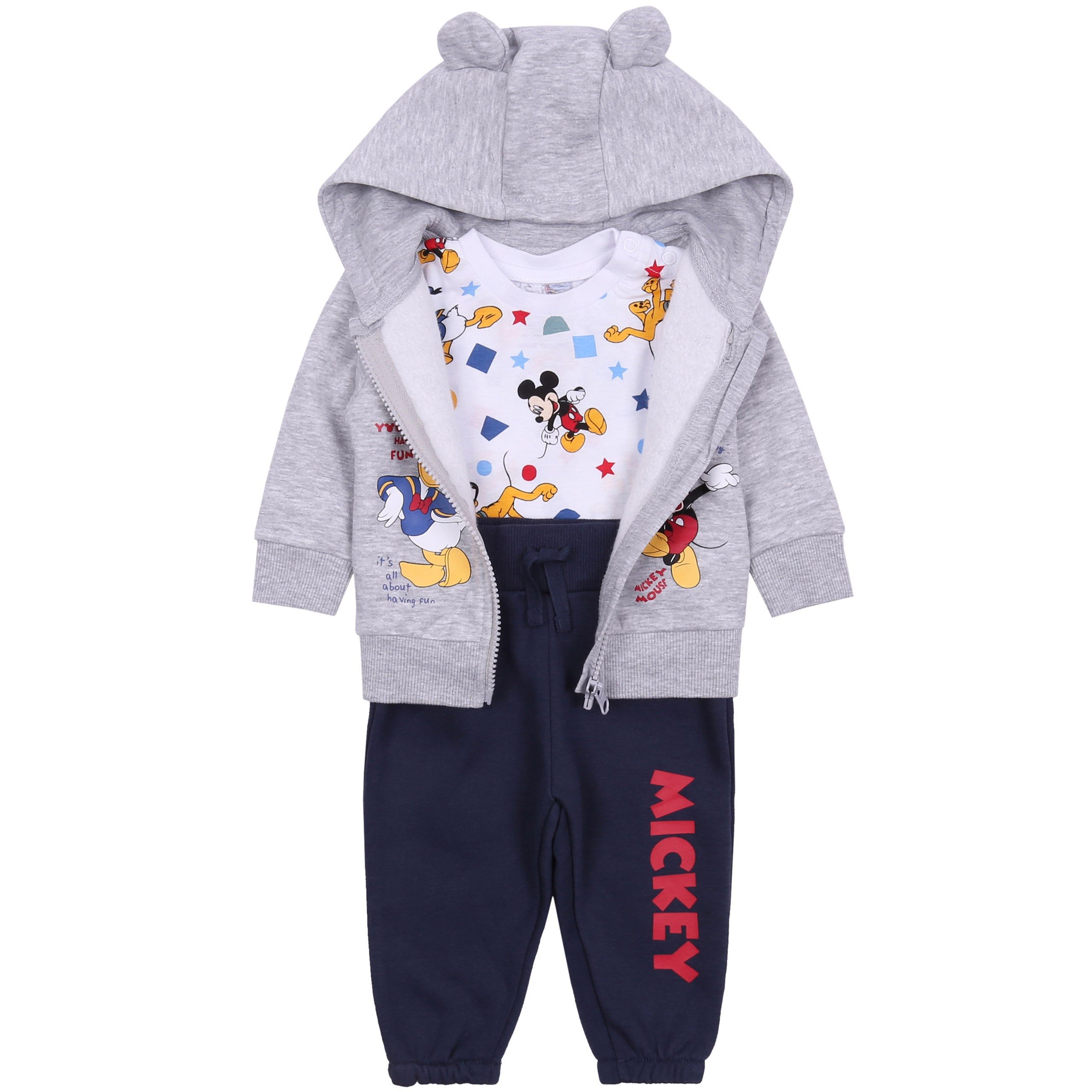 Sarcia.eu Frühchenpaket Dunkelblau-graues Baby-Set Jogginganzug Mickey Maus DISNEY 2-3 Jahre