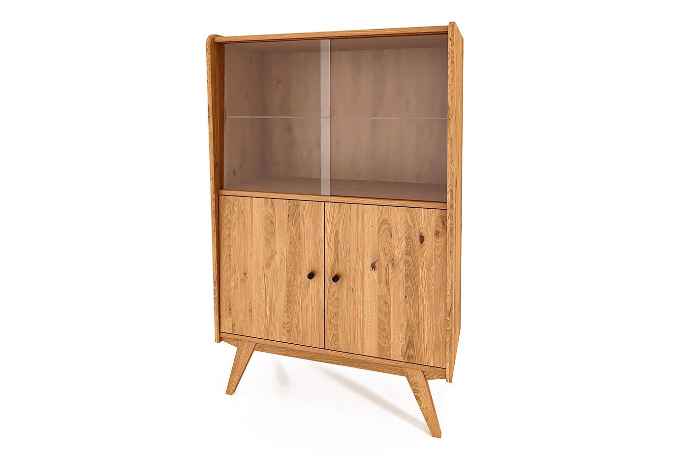 byoak Vitrine RETRO aus Massivholz, Naturgeölt günstig online kaufen