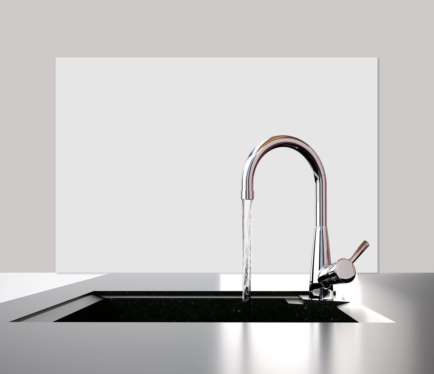 queence Küchenrückwand Einfarbig Weiß - Spritzschutz Wandschutz für Herd & günstig online kaufen