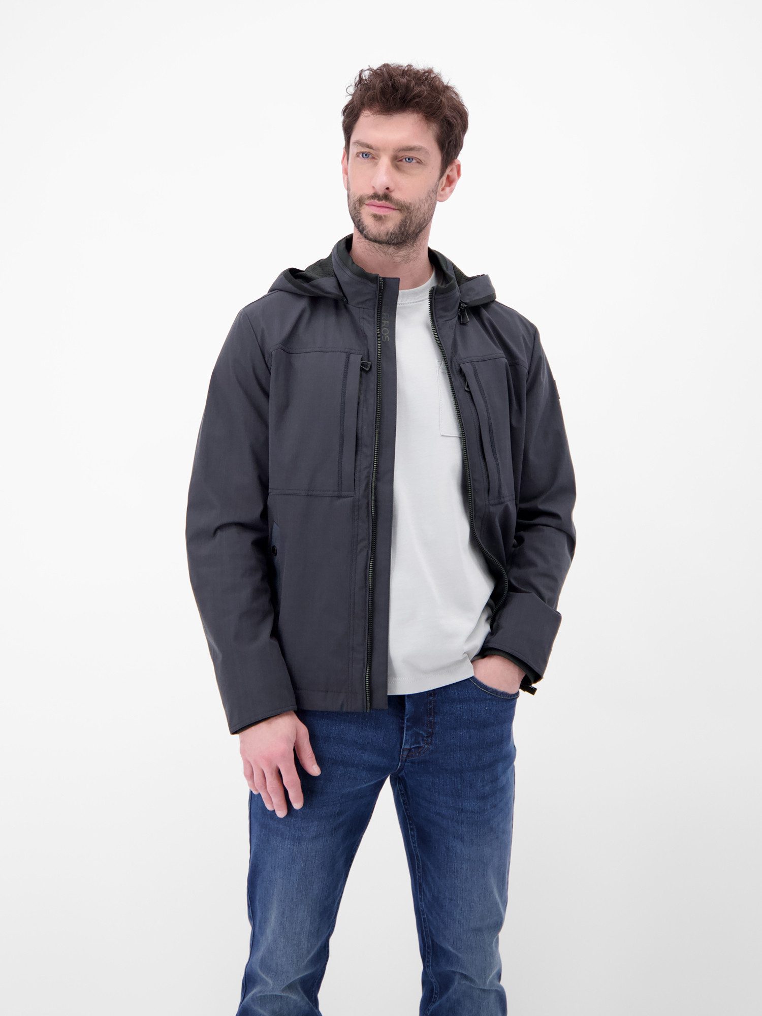 LERROS Outdoorjacke Leichte Funktionsjacke mit abnehmbarer Kapuze