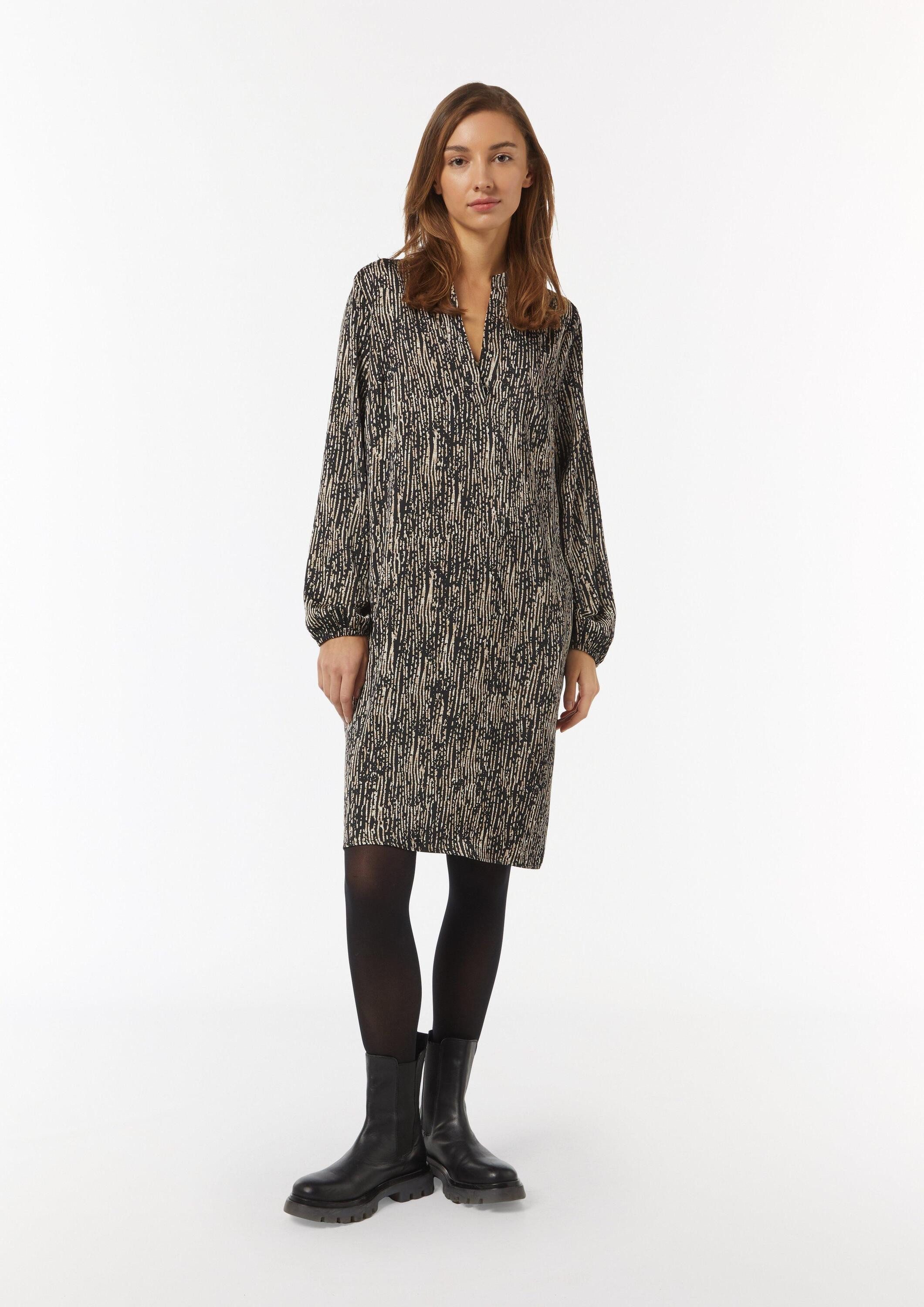 comma Minikleid Kleid Satinkleid mit All-over-Print günstig online kaufen