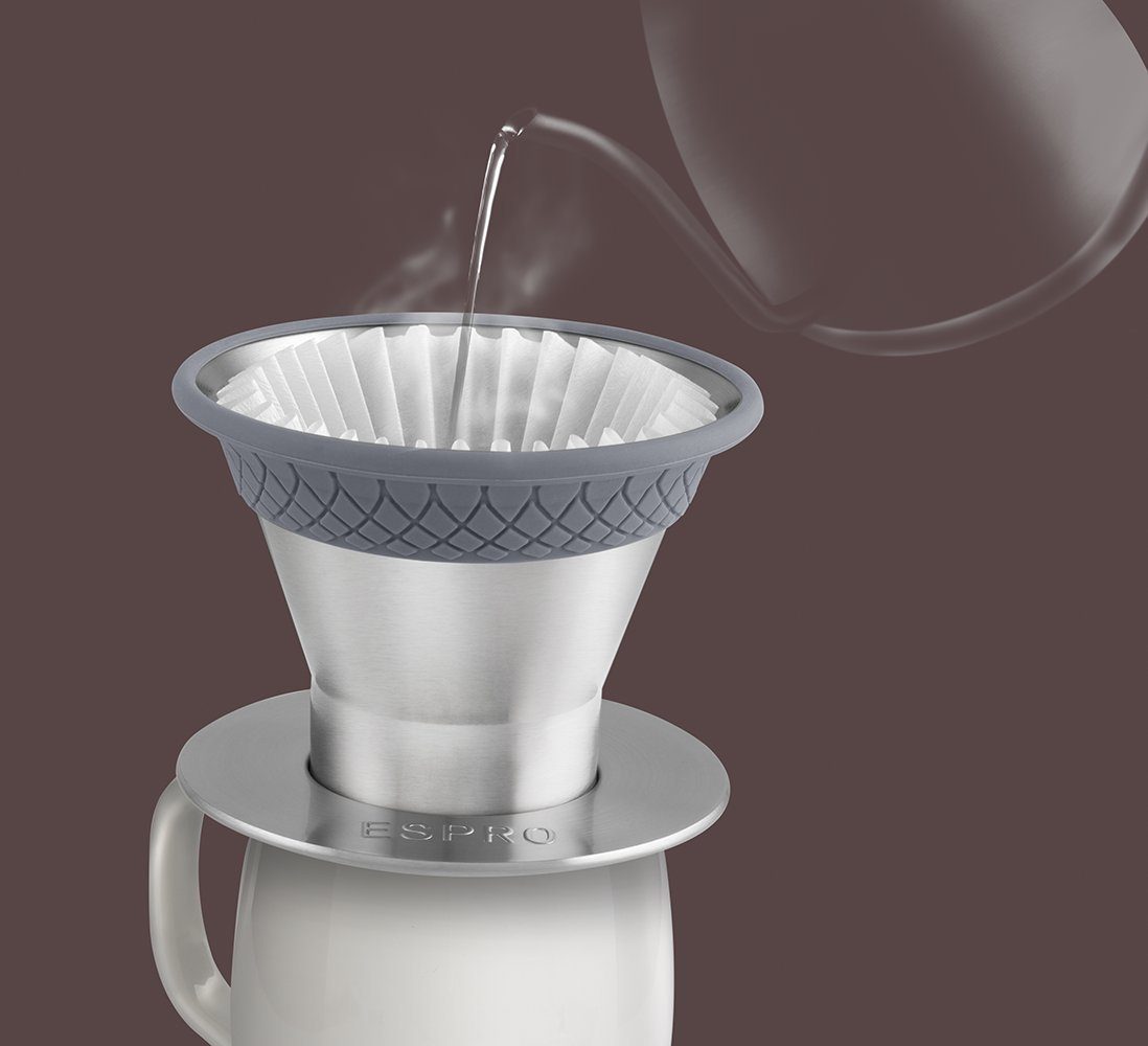 Espro Press Bloom, French Dauer-Kaffeefilter Pour Edelstahlfilter Over Kanne, Kaffee für