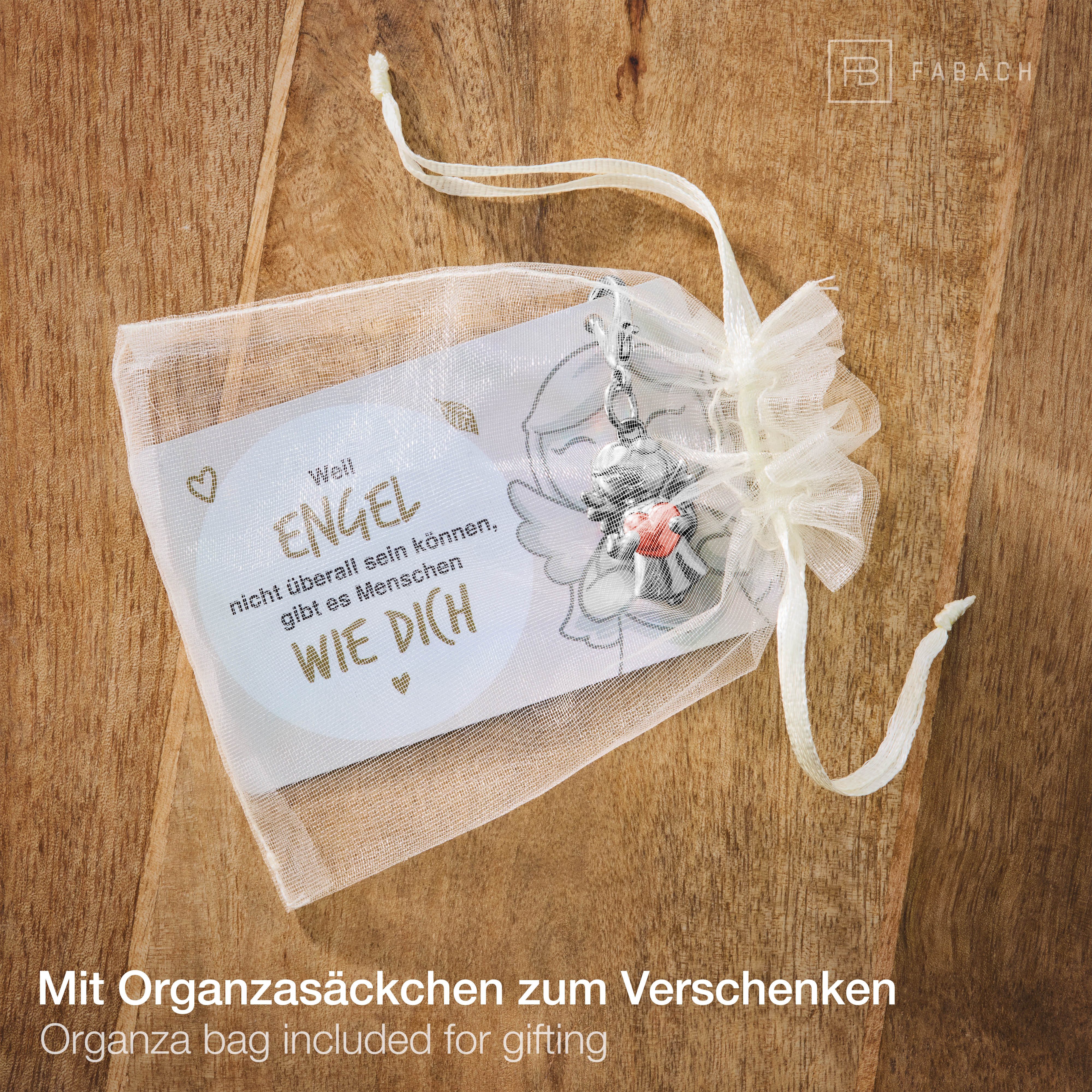 FABACH Schlüsselanhänger Schutzengel Star mit Herz & Geschenkkarte mit liebevoller Botschaft – Bild 2 von 5
