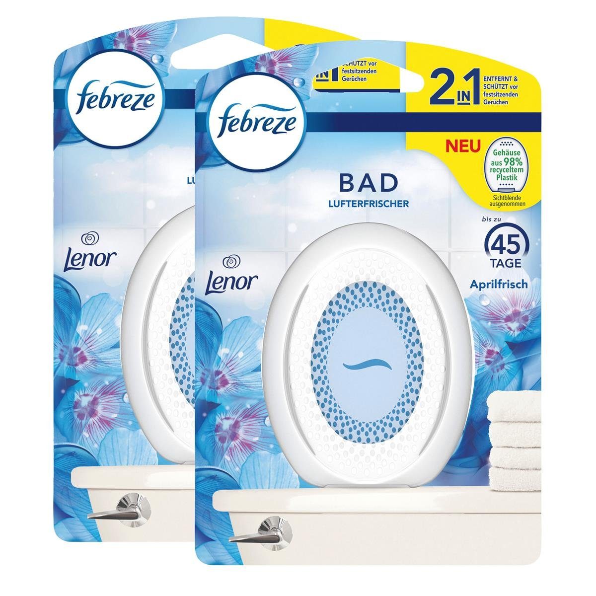 Raumduft Febreze Bad Lufterfrischer Aprilfrisch - Raumduft (2er Pack)