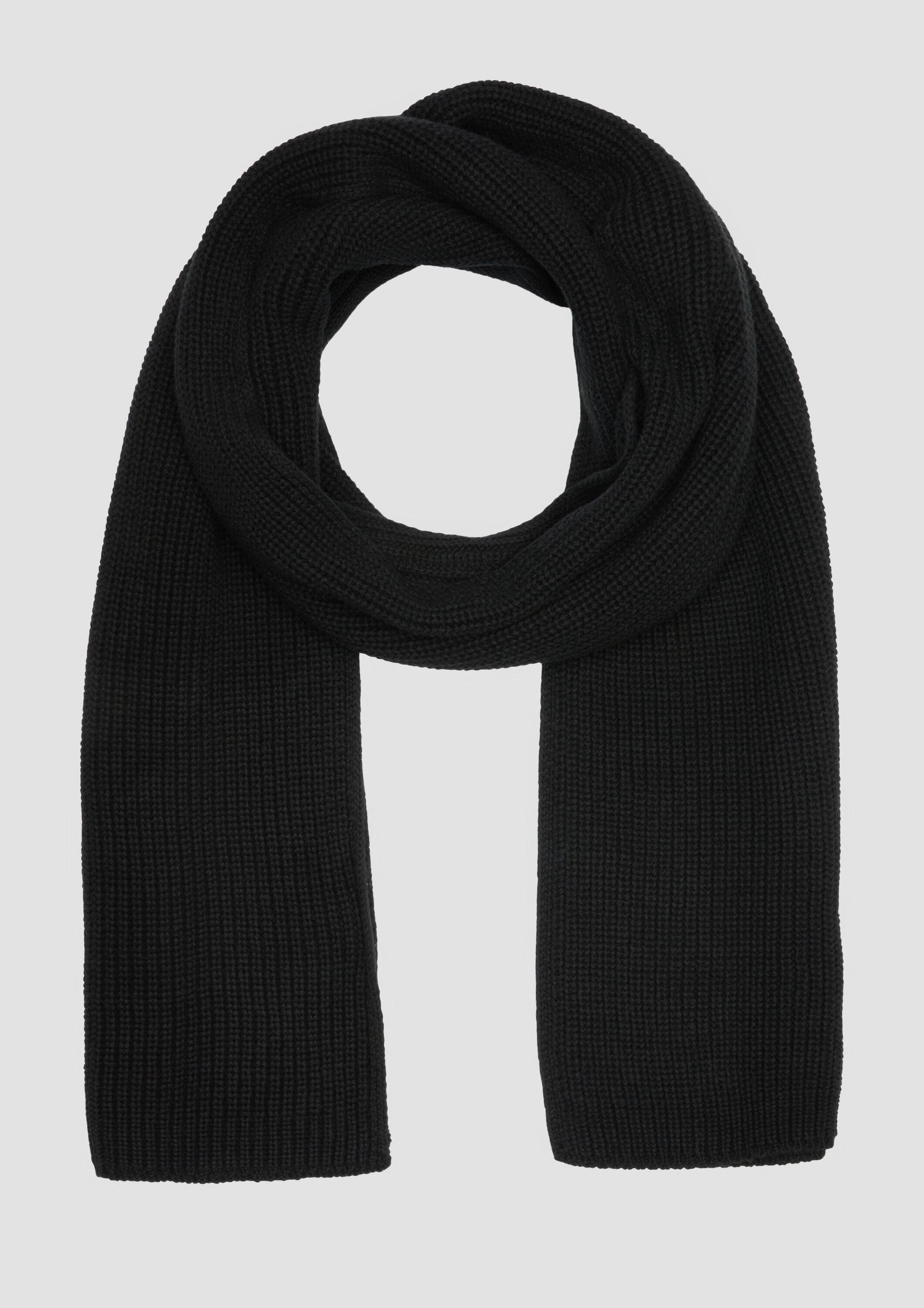s.Oliver Schal Tuch, Schal aus Baumwolle mit Rippstruktur günstig online kaufen