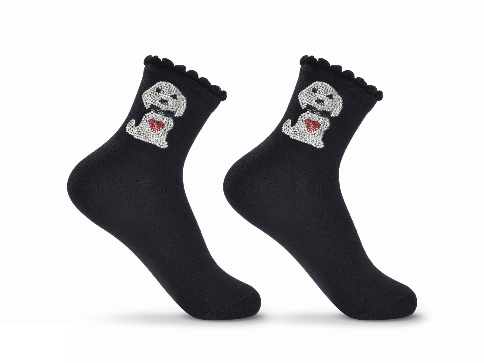 eleganter schwarz 2 30/35 für Paar Baumwollsocken mit Socken Lycille Mädchen Modell 1 Glitzer