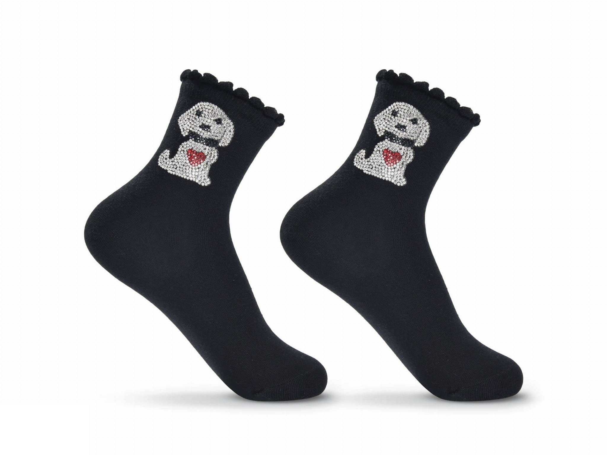 Socken 1 Paar eleganter Baumwollsocken mit Strasssteinen 30/35 für Mädchen