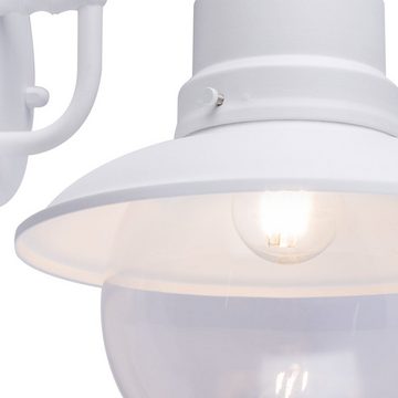 etc-shop Außen-Wandleuchte, Leuchtmittel nicht inklusive, Außenlampe Wandleuchte Außenwandlampe Haustürlampe Metall Glas