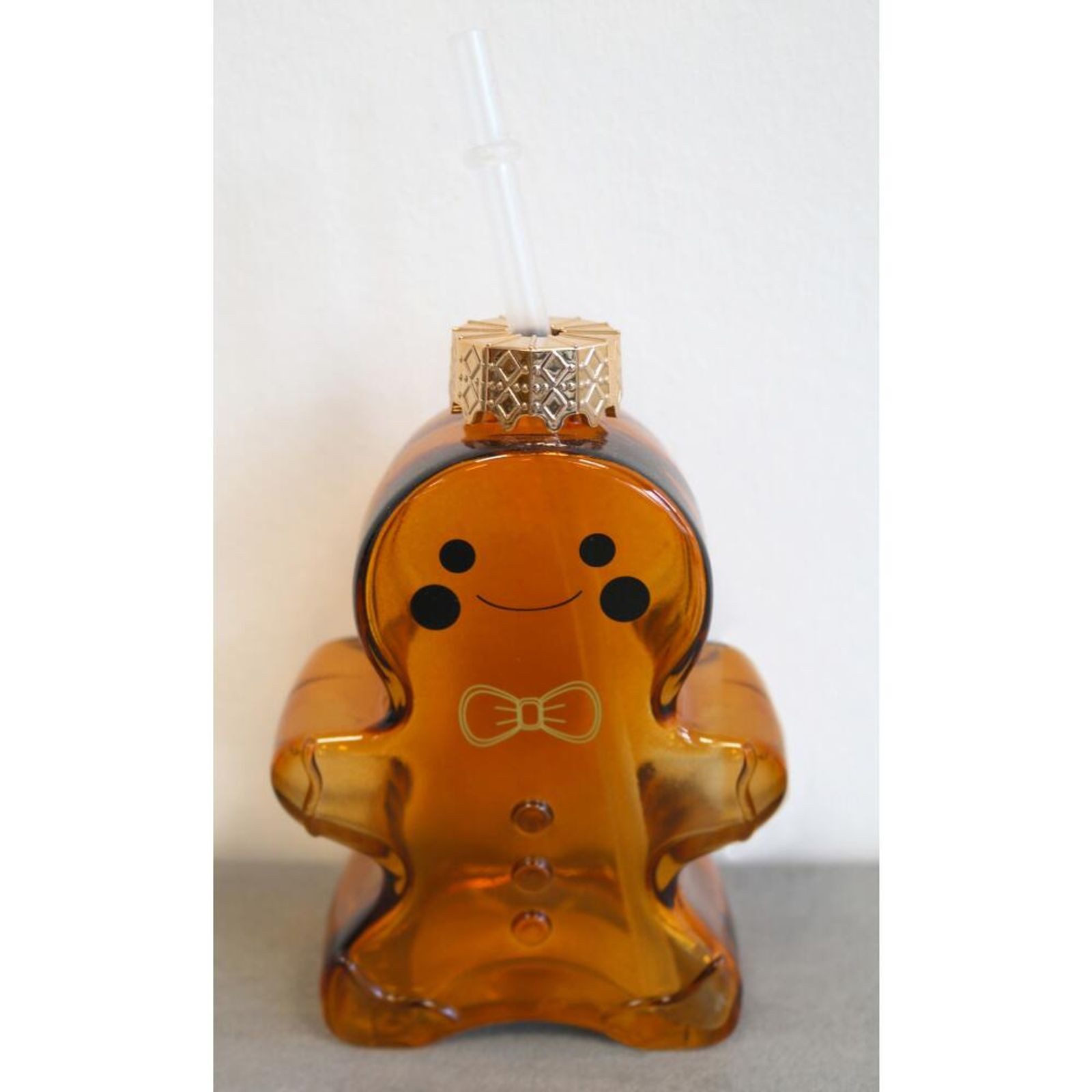 BURI Glas BURI Trinkglas Lebkuchenmännchen Trinkhalm Winter Geschirr Advent, Glas