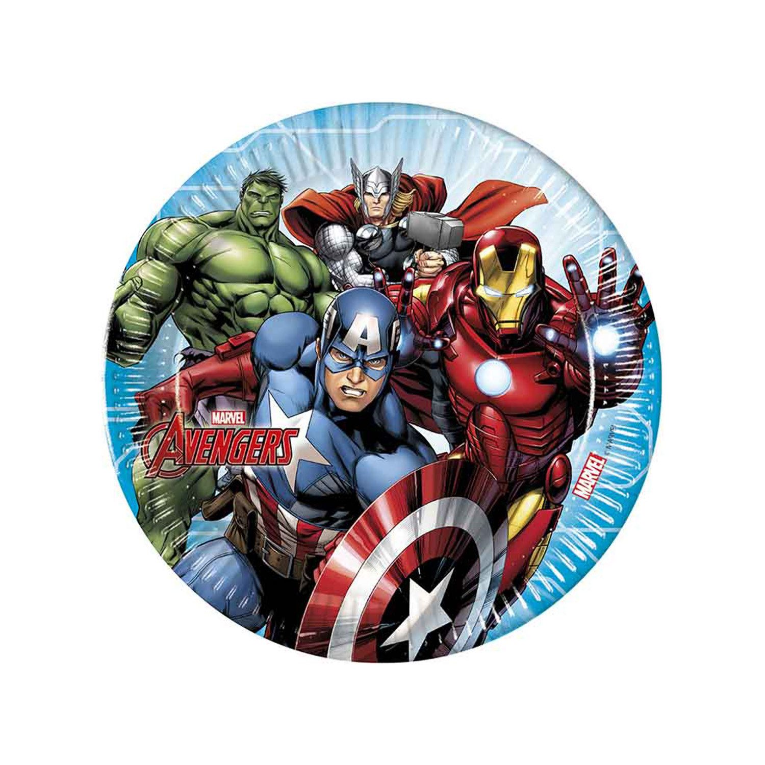 Procos Pappteller Pappteller 'Mighty Avengers', Ø23cm/8Stk. FSC