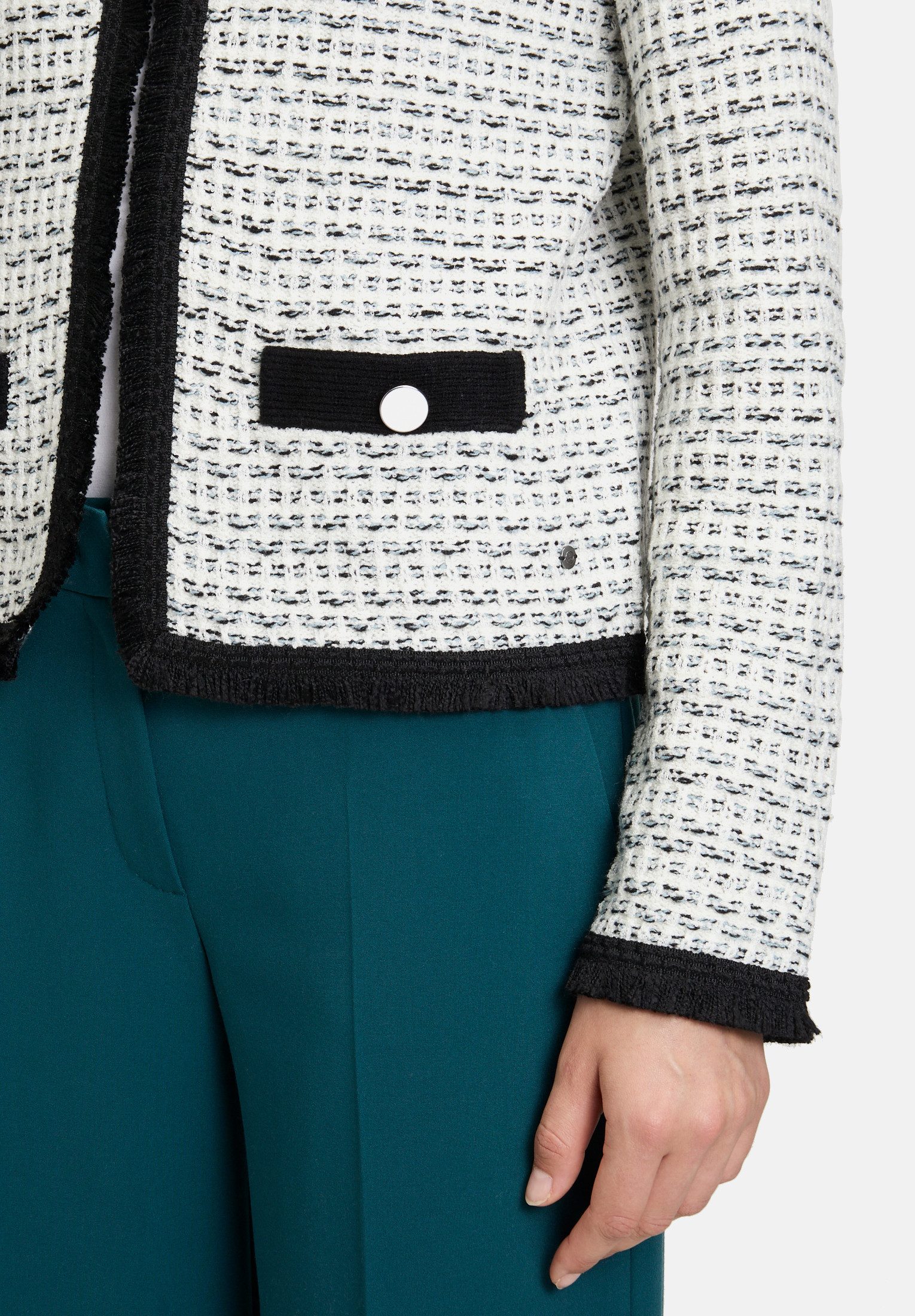 Betty&Co Strickjacke Damen mit Fransen (1-tlg)