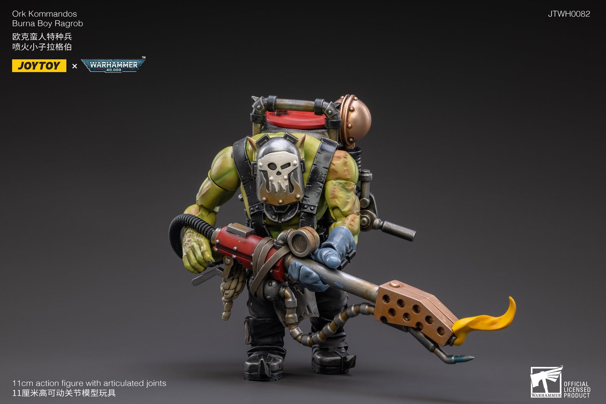 Actionfigur JOYTOY WARHAMMER 40K ORK KOMMANDOS BURNA BOY RAGROB ACTIONFIGUR