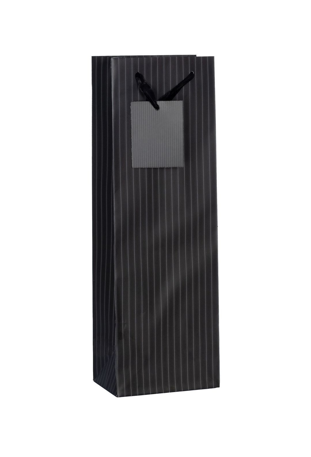 laro Geschenkbox Geschenktüten mit Henkel Flaschentüten Eleganz Schwarz 12-96stk (96 St)