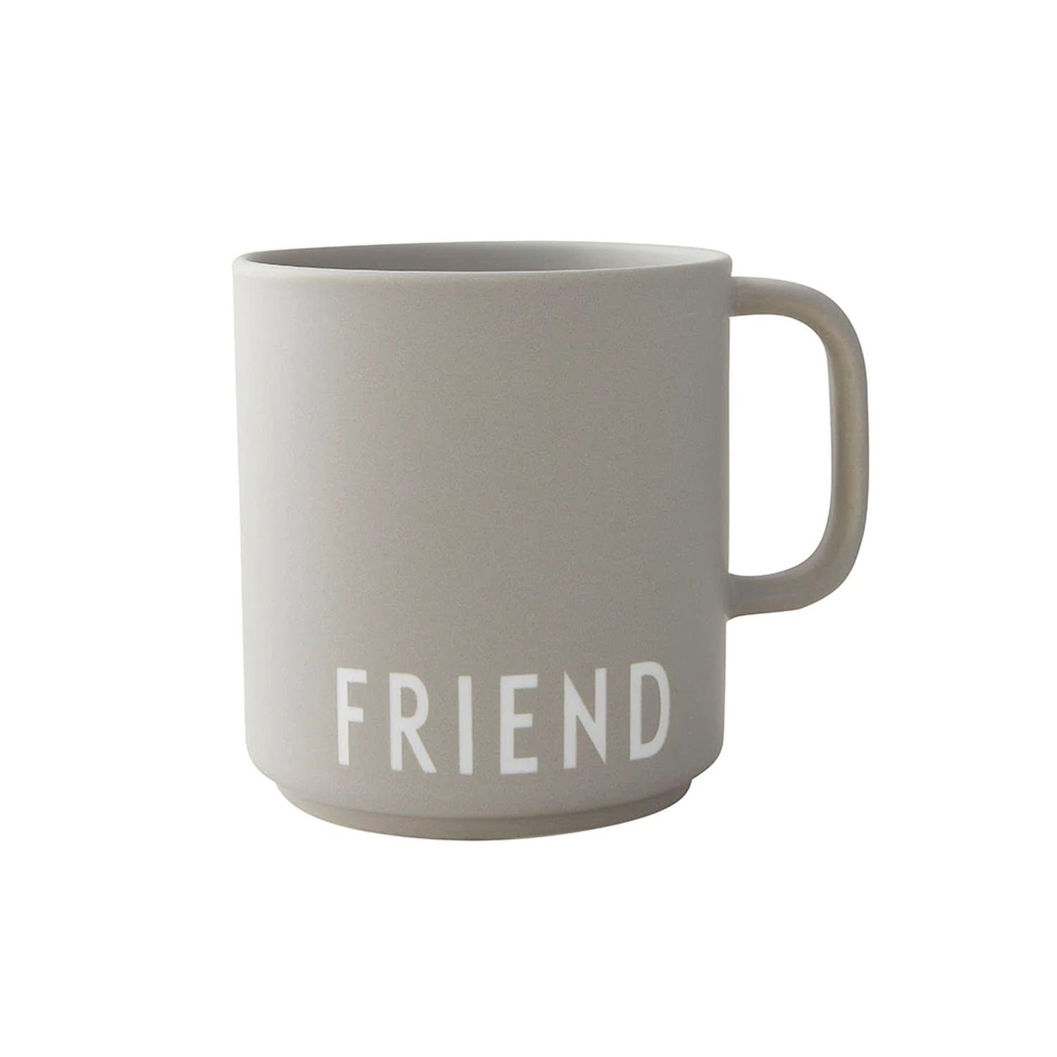 Design Letters Tasse Favourite Cup mit Henkel Friend, Porzellan