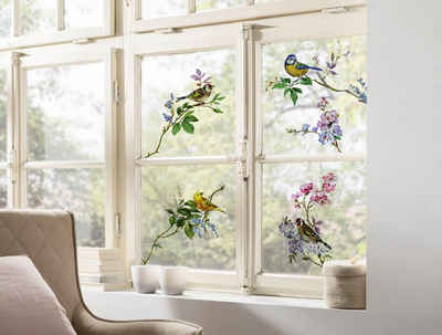Komar Fensterbild Wedding Birds, 31x31 cm (Breite x Höhe), selbsthaftend
