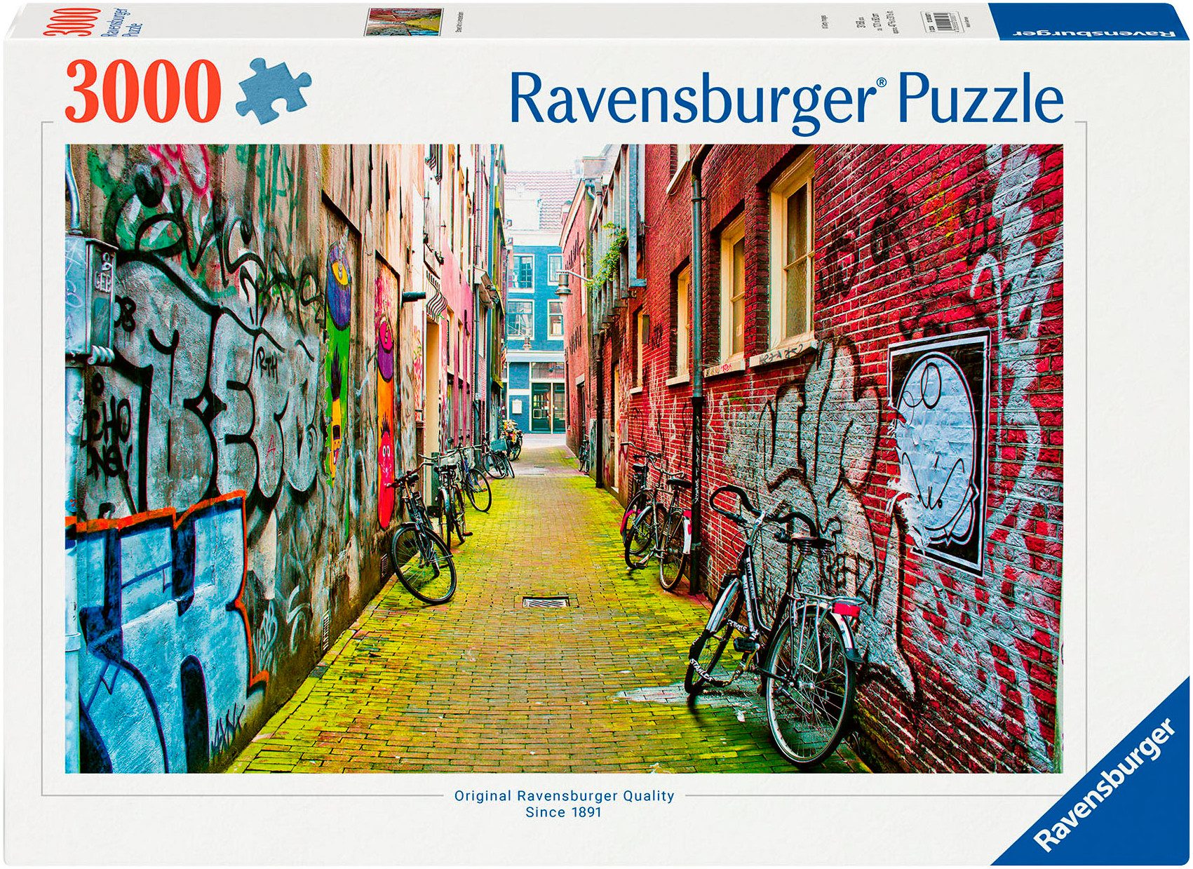 Ravensburger Puzzle Street Art in Amsterdam, 3000 Puzzleteile, Made in Germ günstig online kaufen
