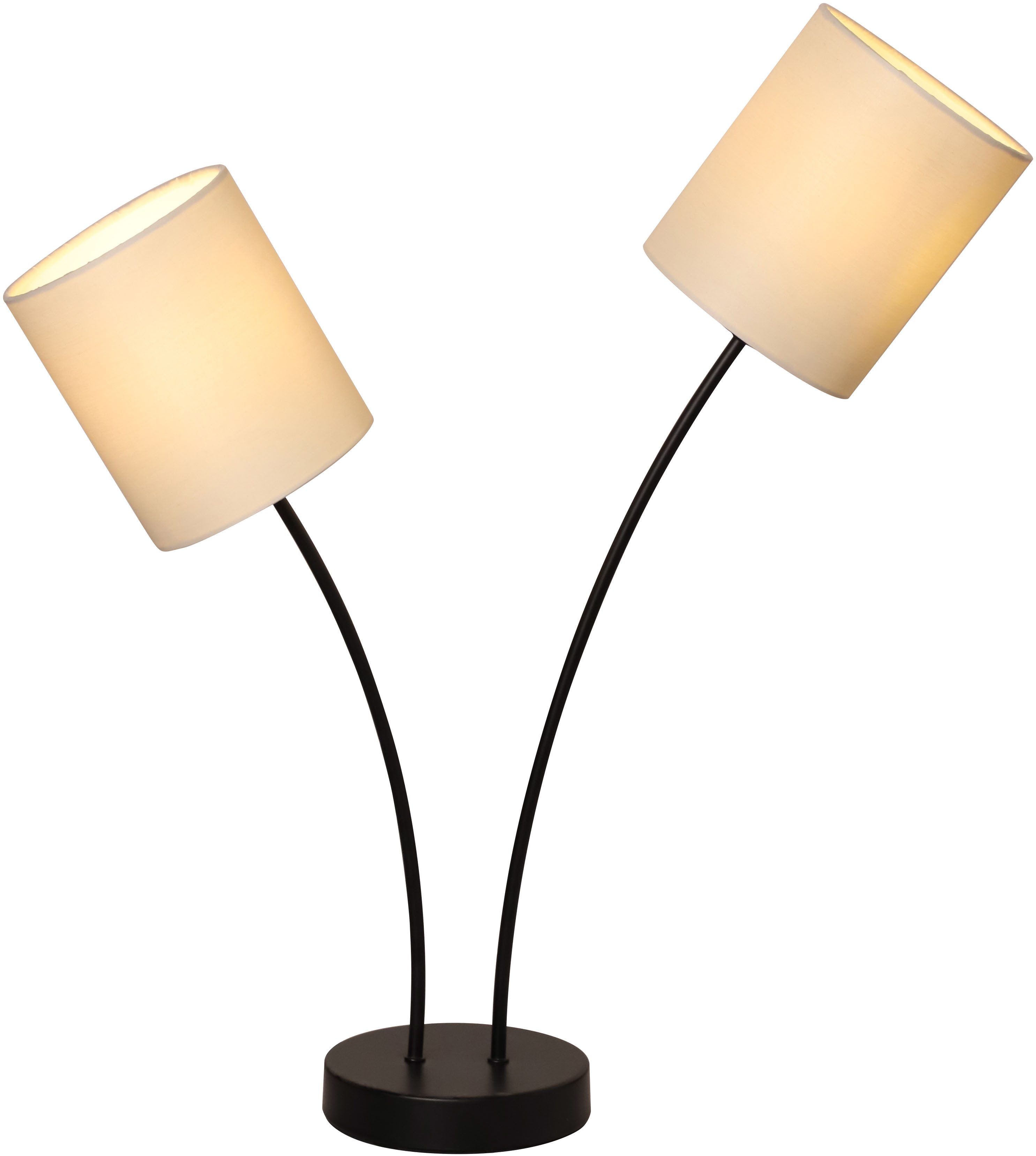 my home Tischleuchte Ahrhütte, ohne Leuchtmittel, Tischleuchte, 2-flammig m günstig online kaufen