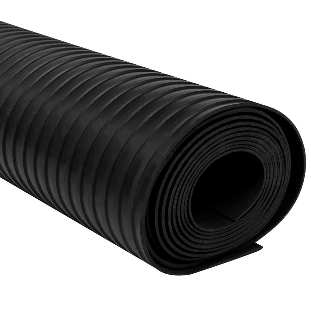 vidaXL Bodenmatte, Bodenschutzmatte Rutschfest Gummi 1,5x4 m 3 mm Breite Rippen