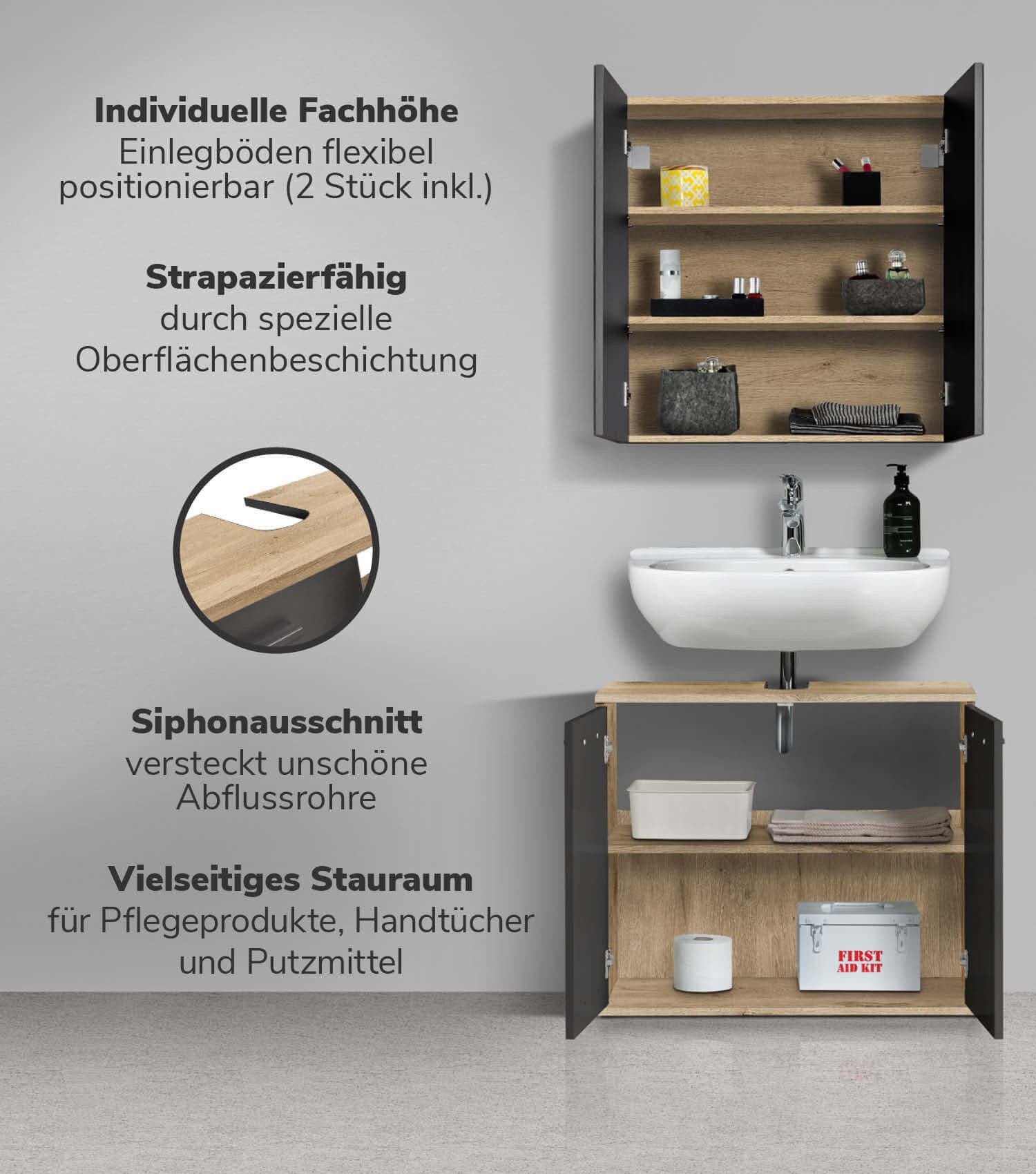 mokebo Badmöbel-Set Der Steuermann, (2-teilig), Böden günstig online kaufen