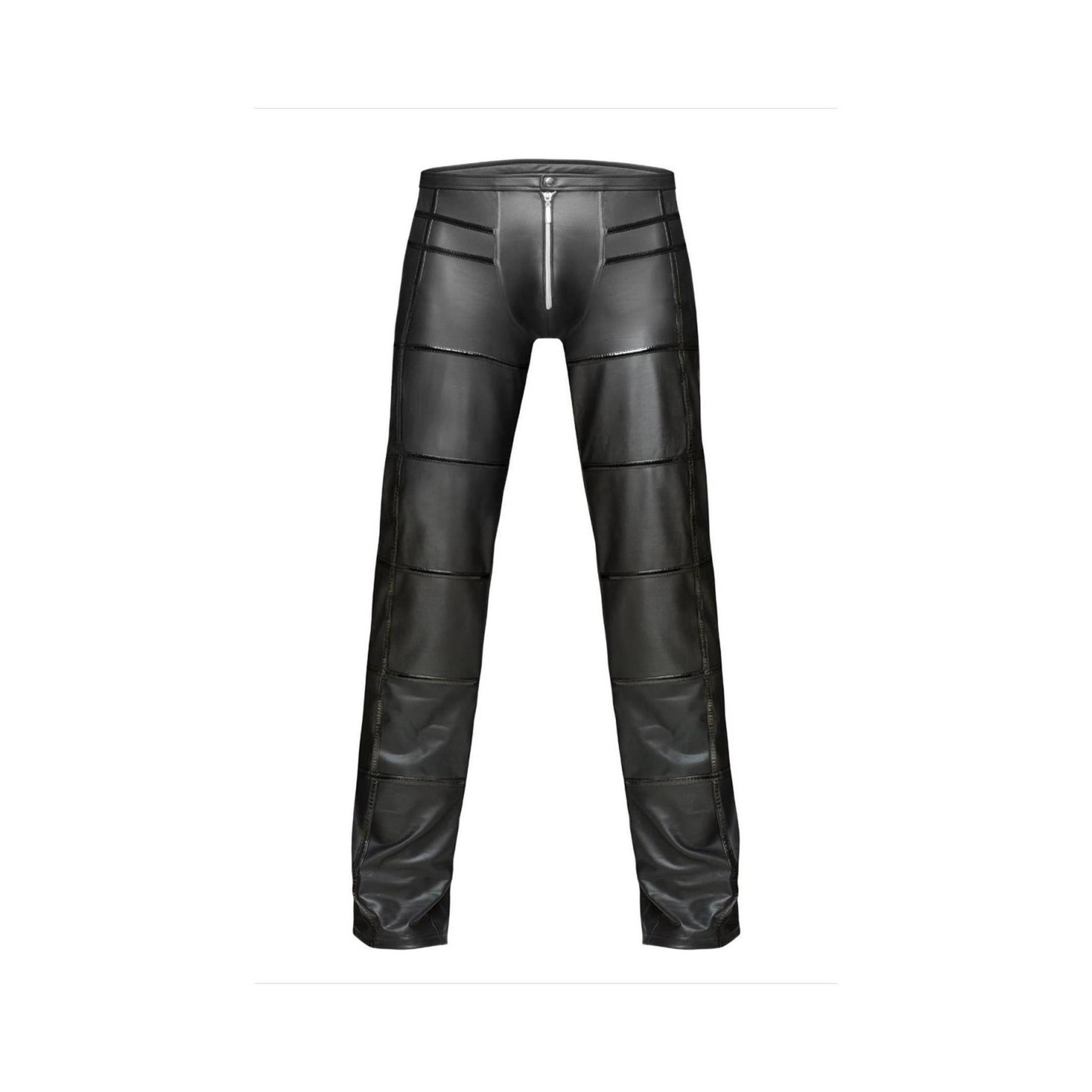 Noir Handmade Men Lederimitathose Noir Handmade Men Schwarze lange Hose H021 - (L,M