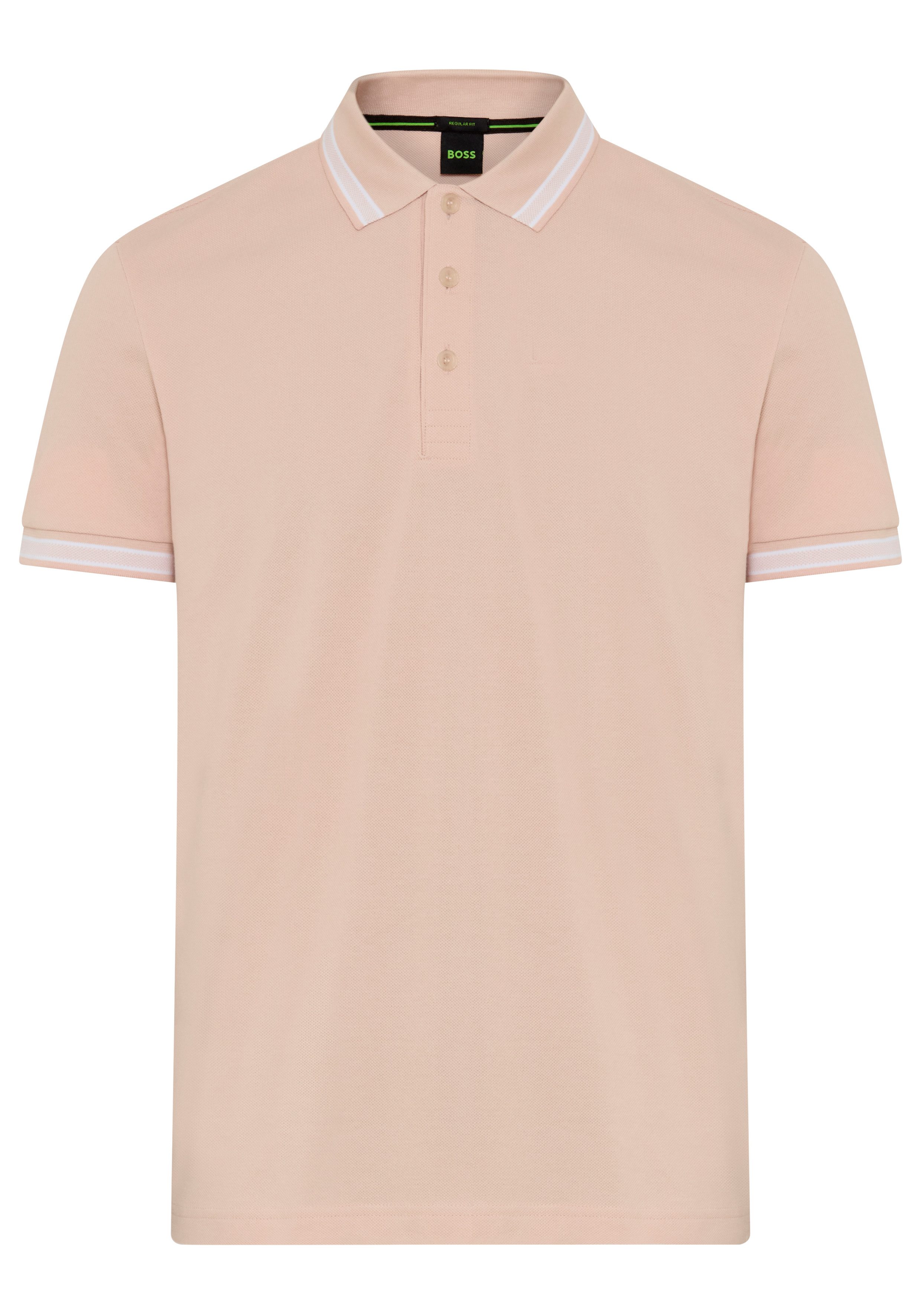 BOSS GREEN Poloshirt Paddy Regular Fit atmungsaktive Piqué-Webstruktur, Flachstrickkragen, gerader Schnitt