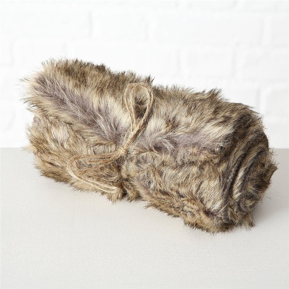 BOLTZE Tischläufer Tischband Warin, 20 x 120 cm, Braun, Tischdecke, Landhaus Design