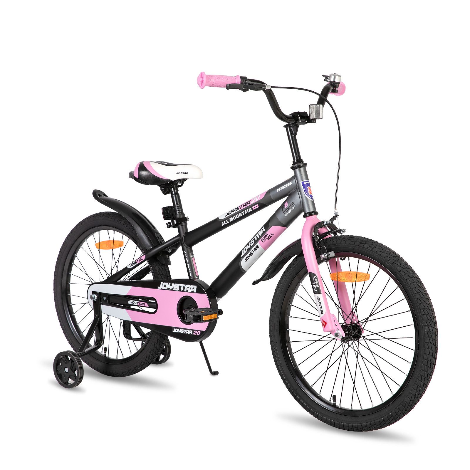 JOYSTAR Kinderfahrrad 12/14/16/20 Zoll Coole Graffiti fahrrad für 2-4 jährige Jungen Mädchen, mit Stützrädern, Kotflügel, Fahrradklingel