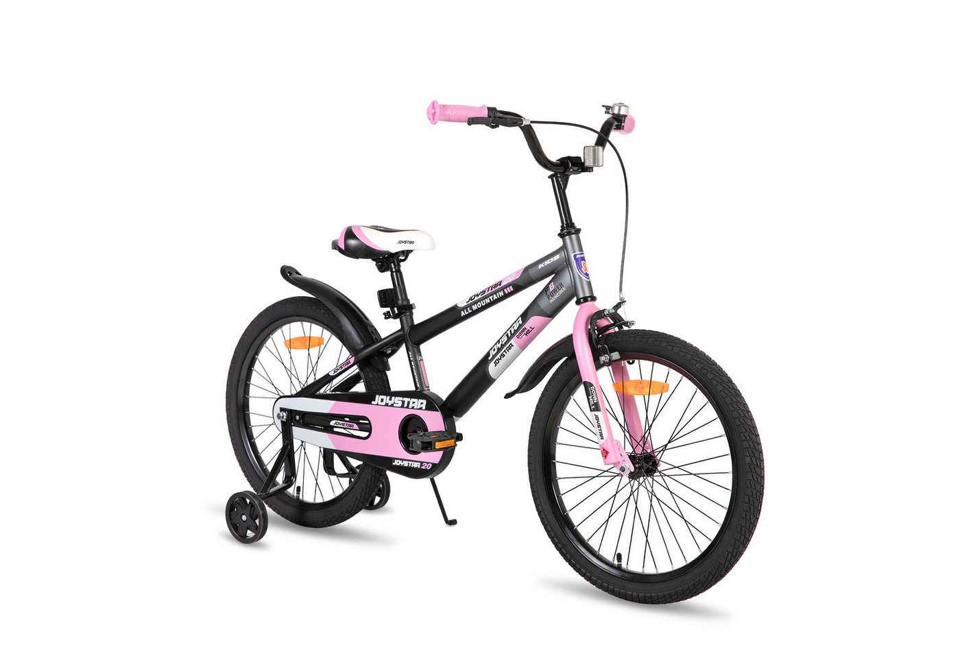 JOYSTAR Kinderfahrrad 12/14/16/20 Zoll Graffiti fahrrad für 3-10 jährige Jungen Mädchen, mit Stützrädern, Kotflügel, Fahrradklingel