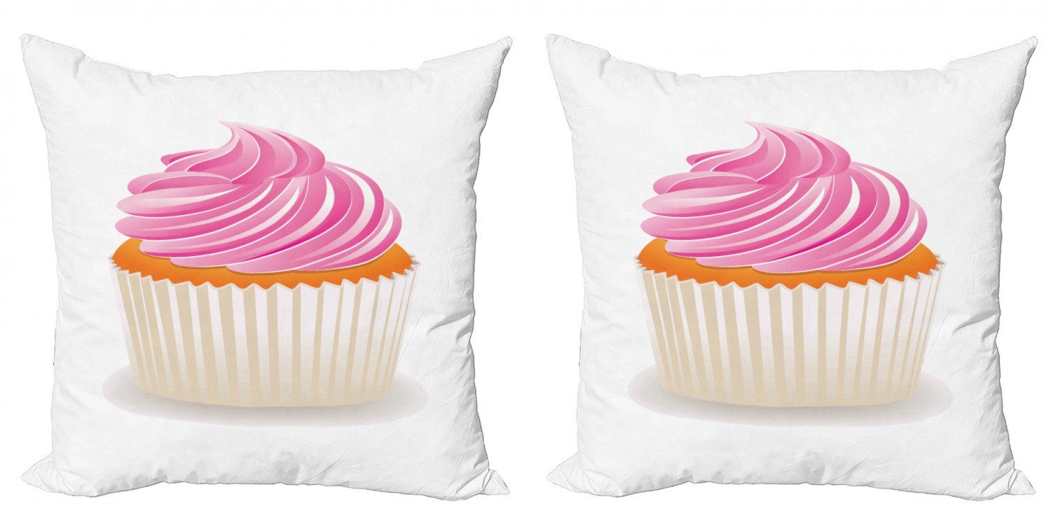 Kuchen Abakuhaus und Kissenbezüge (2 Digitaldruck, Orange Modern Accent Stück), Rosa rosa Doppelseitiger