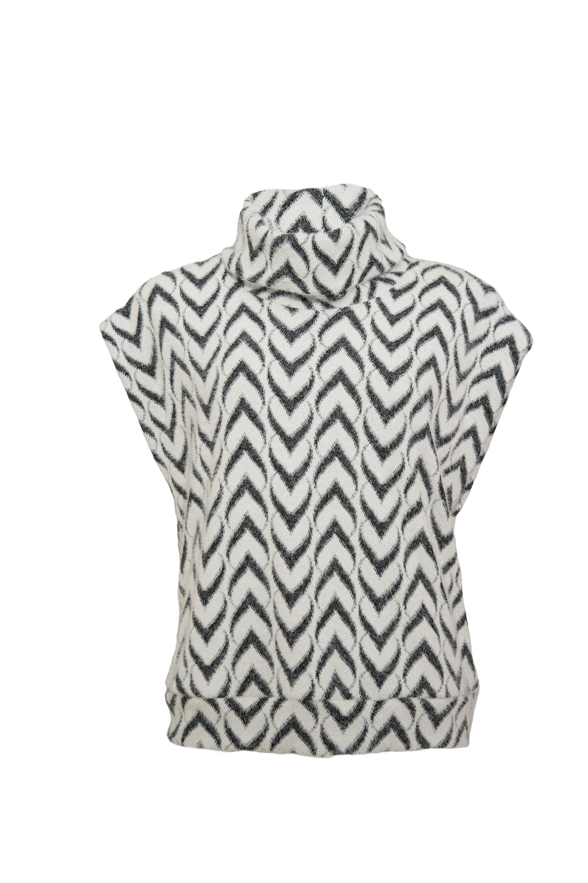 Seidel Moden Plüschweste mit grafischem Muster, MADE IN GERMANY