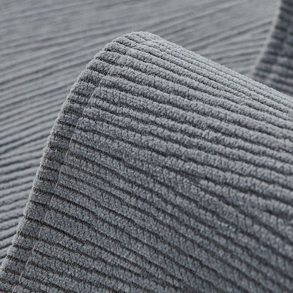 Ecksofa Textur Sofahusse 90×180cm, grau Sofabezug FELIXLEO Klare Chenille Anti-Rutsch