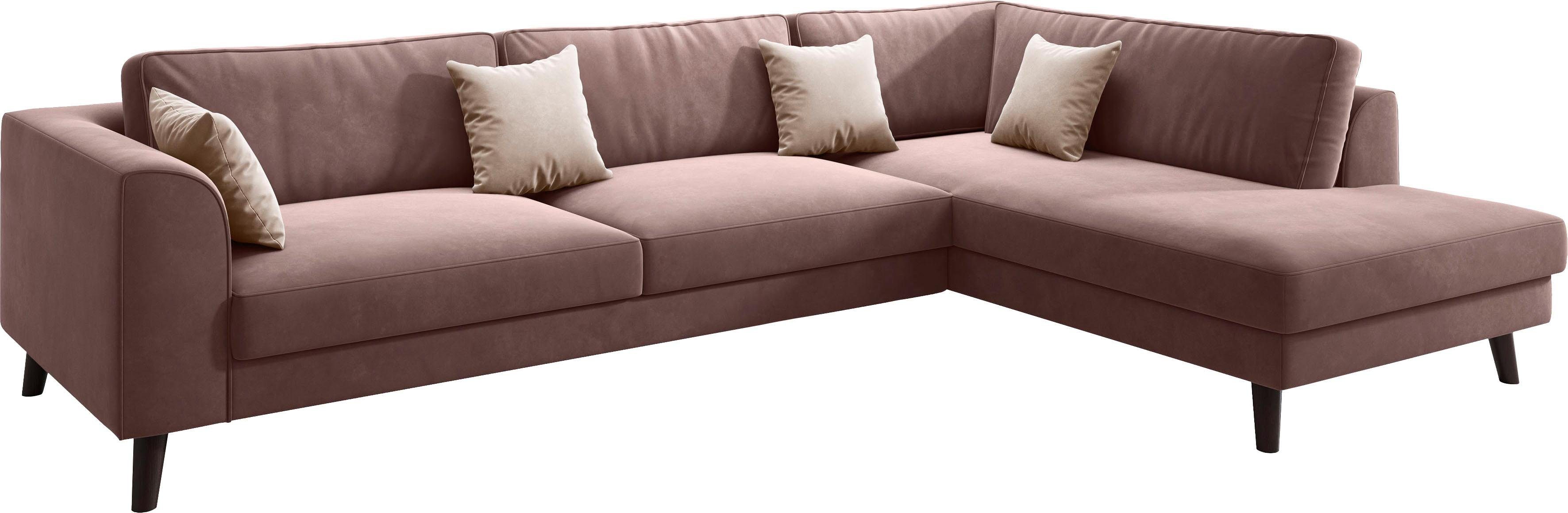 Home affaire Ecksofa Laurentia, L-Form, mit 4 Zierkissen, Ottomane links oder rechts bestellbar. Reduzierter Preis € 1.299,99. Unverbindliche Preisempfehlung € 1.699,00