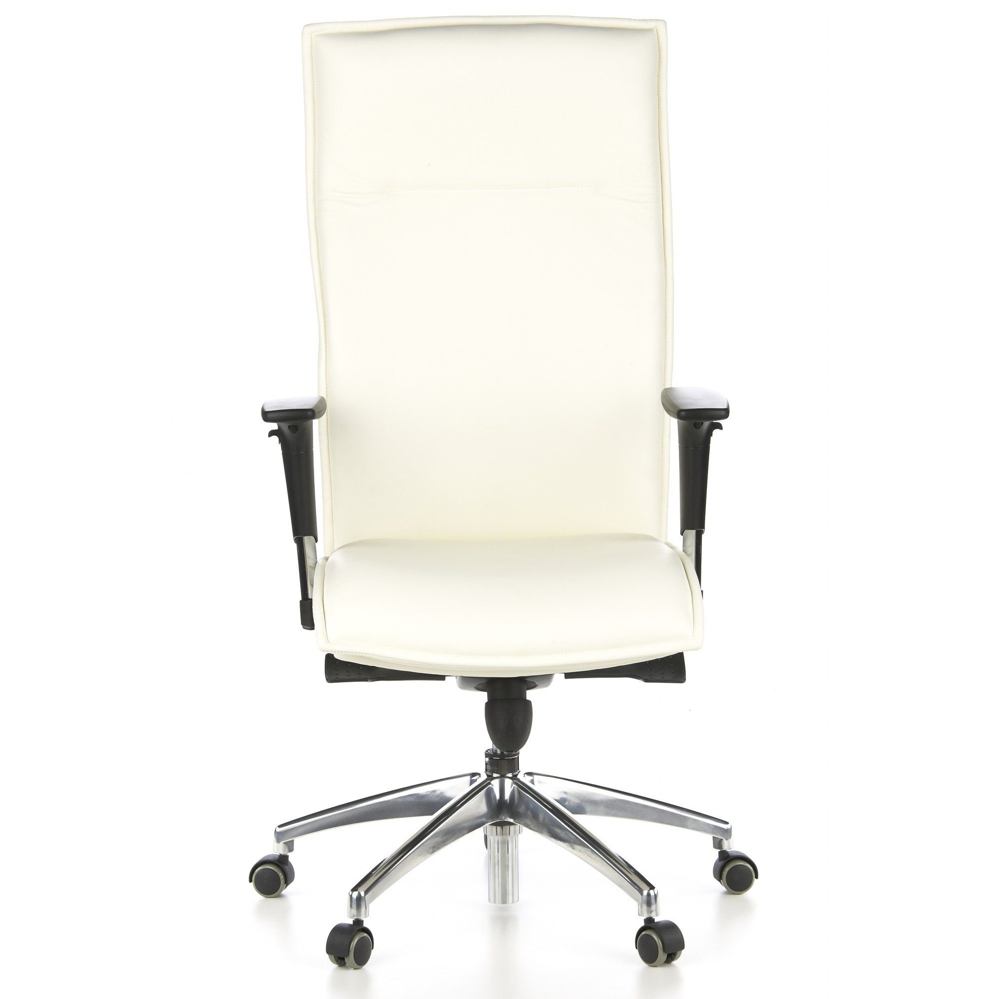 hjh OFFICE Drehstuhl Luxus Chefsessel MURANO 20 Leder (1 St), Bürostuhl ergonomisch Cremeweiß