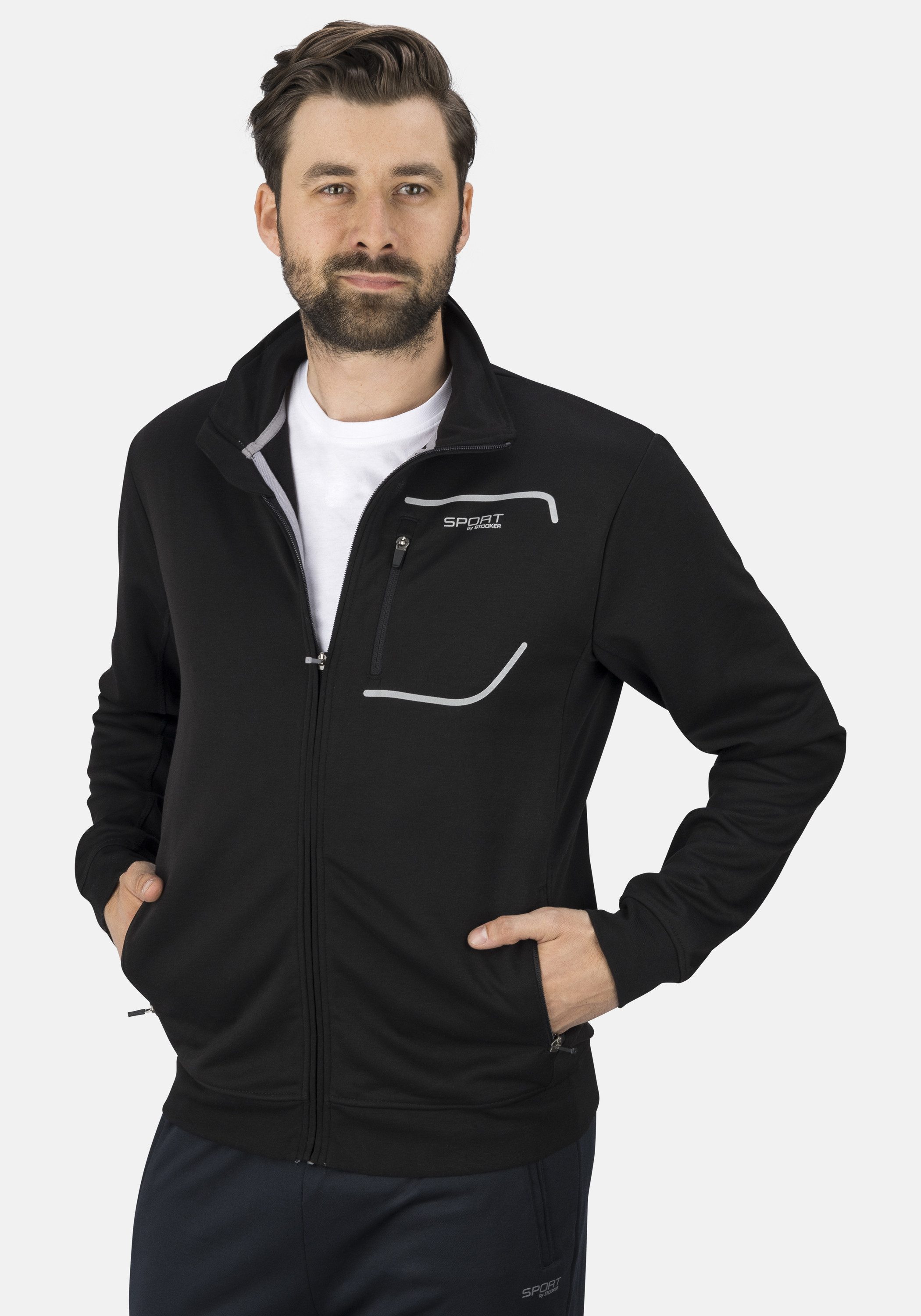 Stooker Men Sweatjacke Sweatjacke Sportjacke SYDNEY mit Stehkragen Sportjac günstig online kaufen