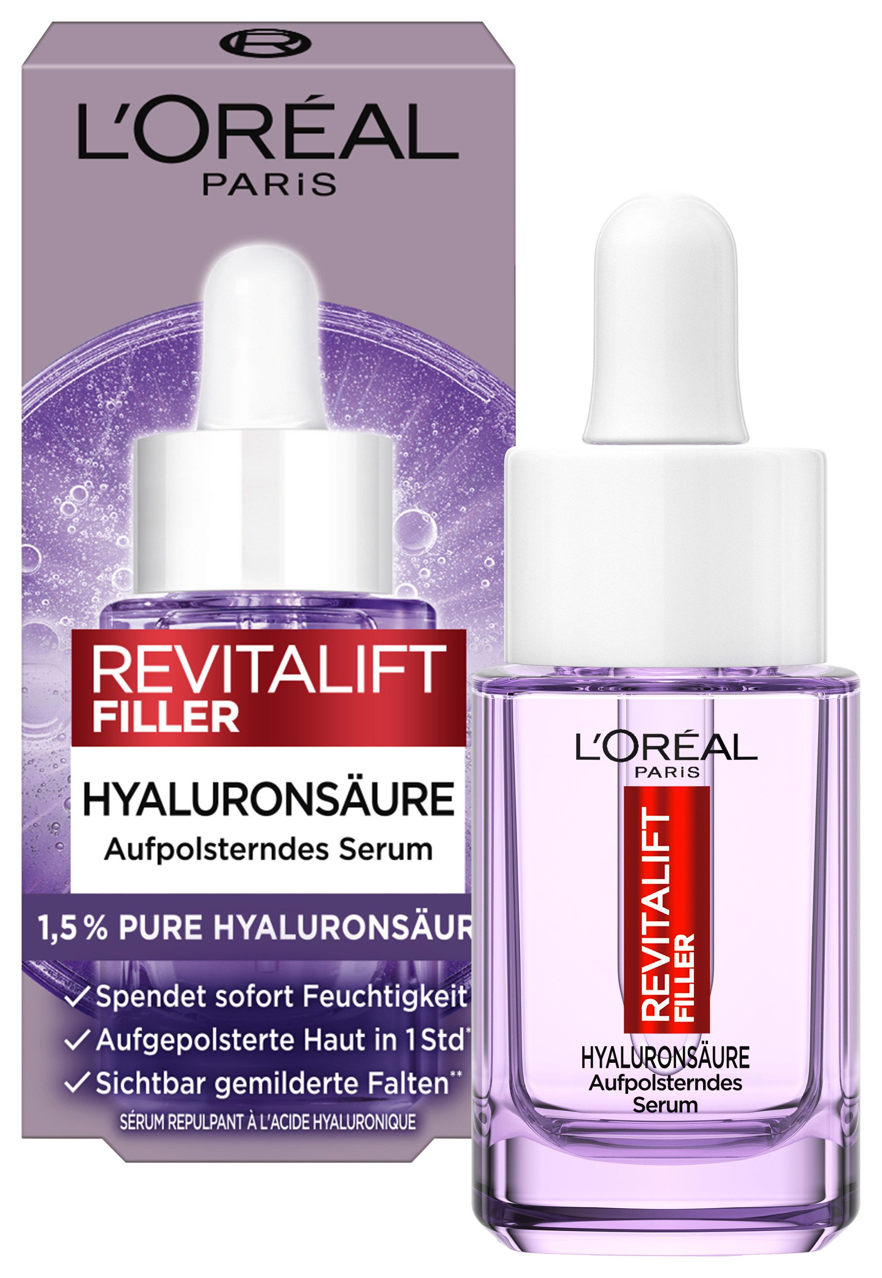 L'ORÉAL PARIS Gesichtsserum REVITALIFT FILLER ANTI-FALTEN SERUM, mit Hyaluron