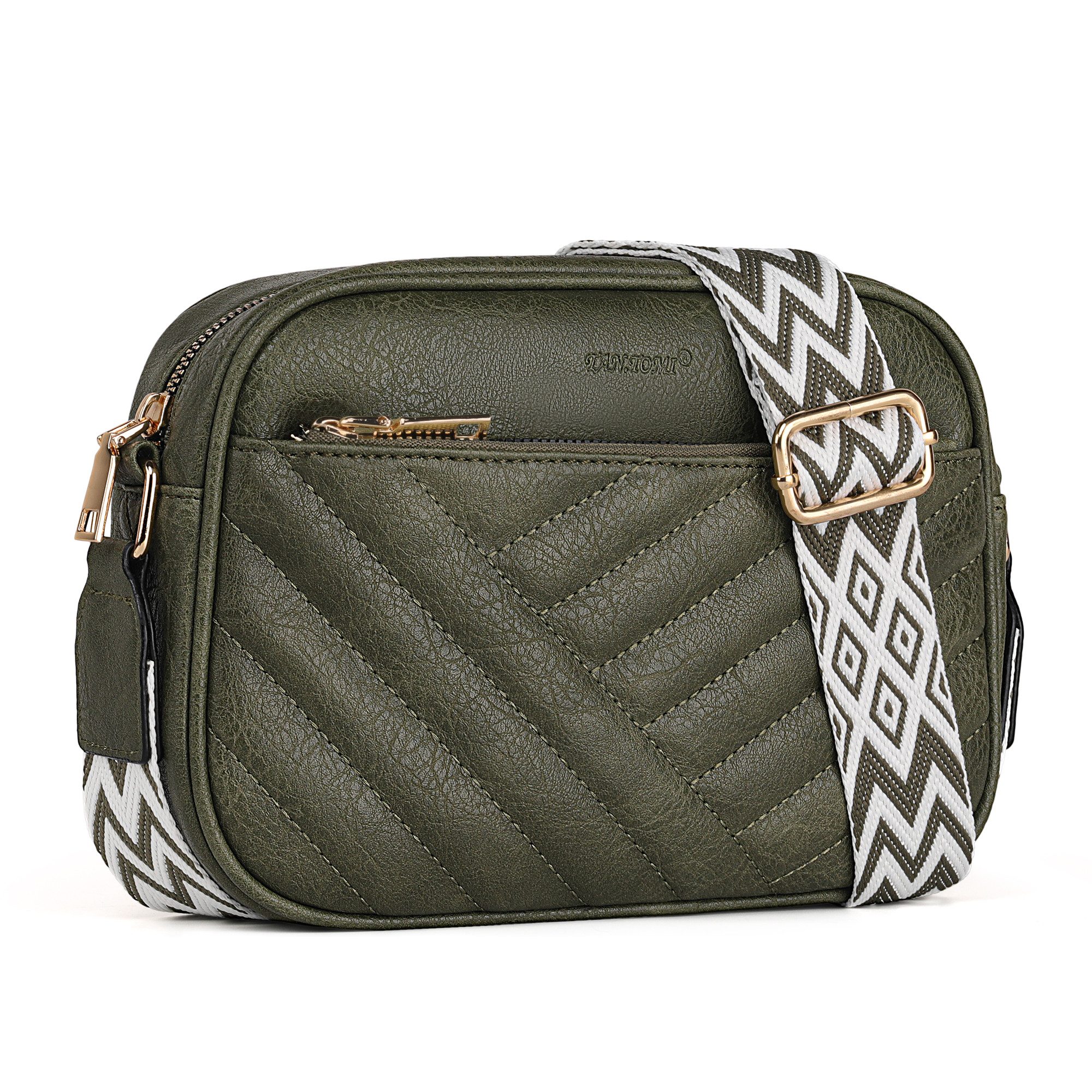 TAN.TOMI Umhängetasche Damen Handy Schultertasche Gestepptes Design Crossbo günstig online kaufen