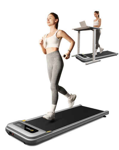 OKWISH Laufband Profi Elektrisches Laufband Fitness Treadmill Sports Zuhause 0.8-6km/h (8 Silikon-Stoßdämpfer und 5-lagigem Laufgürtel, 1-tlg., Trainingspfade mit Fernbedienung und LED-Display, UREVO), Walking pad für Zu Hause Büro