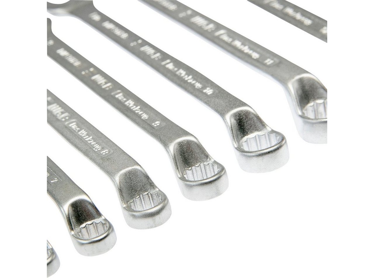 Thumbnail - WGB BASIC PLUS Gabel- und Ringschlüssel Ringmaulschlüssel-Satz (Set, 17 St), Ringseite gekröpft