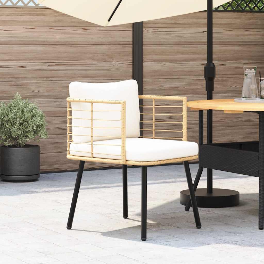 vidaXL Gartenstuhl Gartenstuhl mit Kissen Natur günstig online kaufen