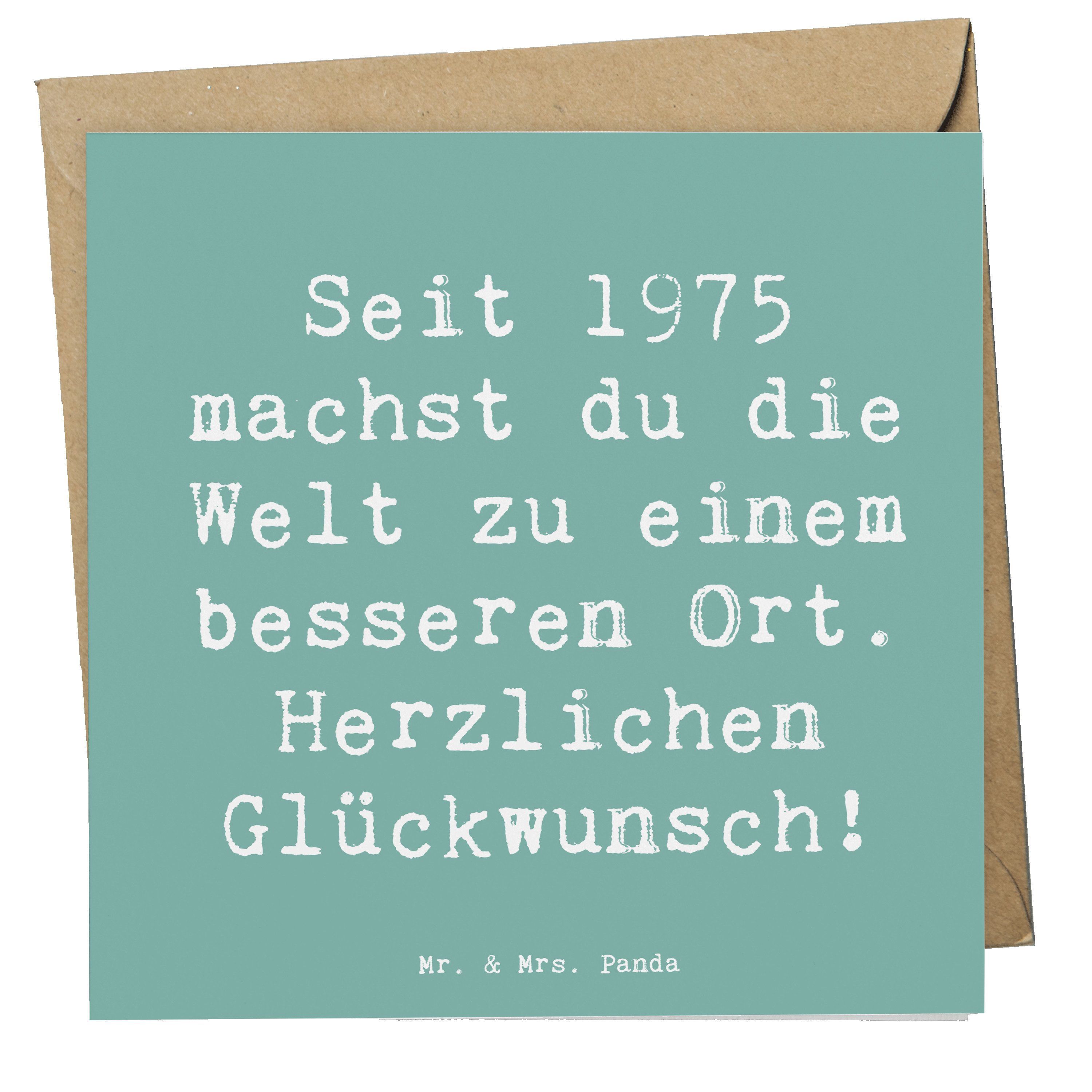 Grußkarte 1975 Geburtstag - Meeresbrise - Geschenk, Dankbarkeit, Hochwertige Kl