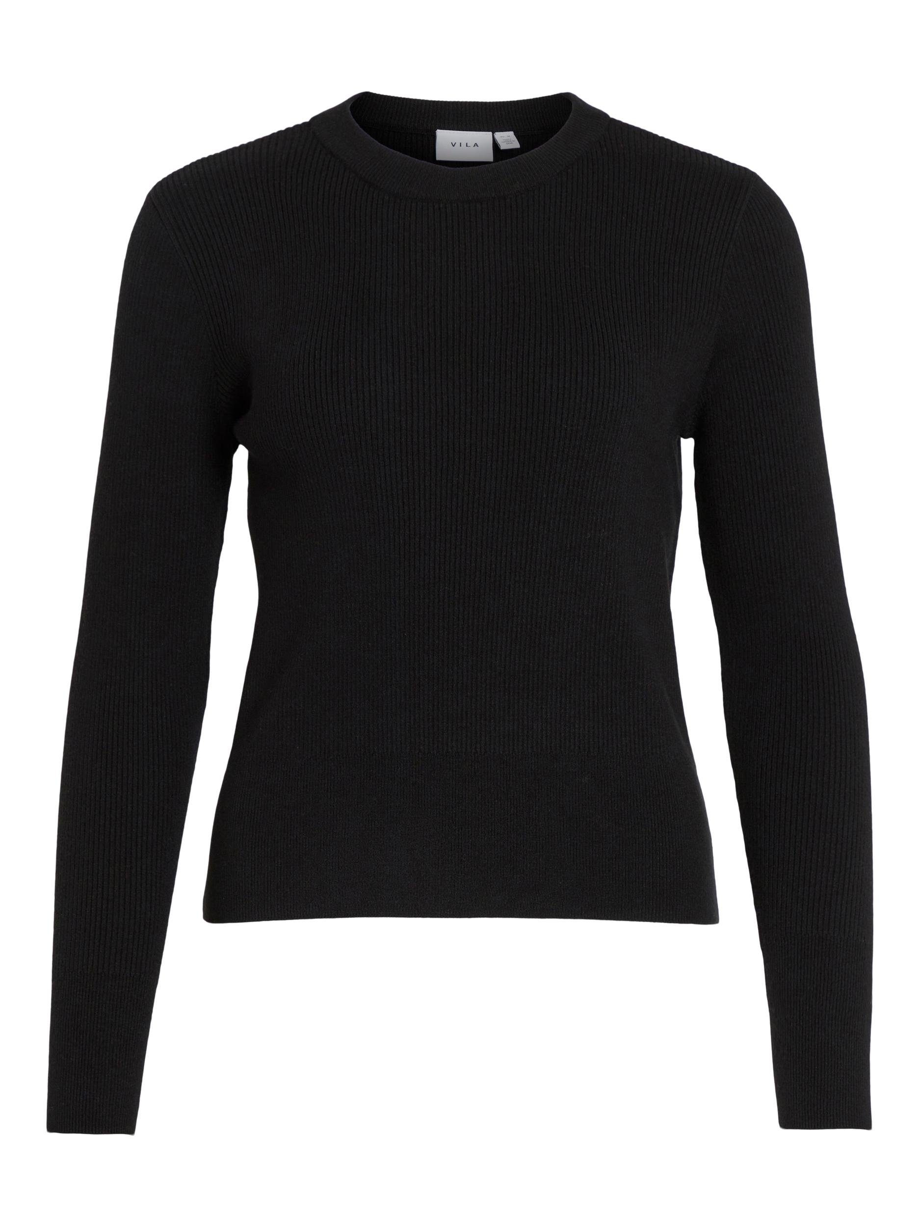 Rundhalspullover VICOMFY O-NECK L/S KNIT TOP/SU - NOOS
