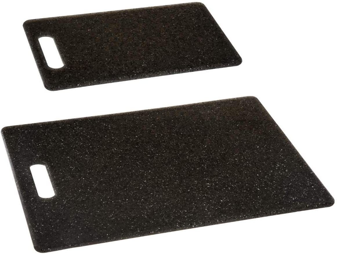 Secret de Gourmet Schneidebrett Schneidebrettset, Polypropylen, 2 Stück, schwarz, Kunststoff, (2er-Set)