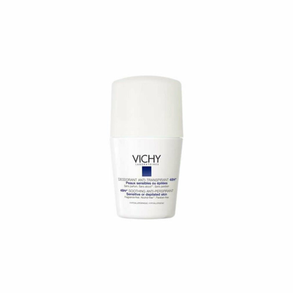 Vichy Deo-Stift Deo Antiperspirant 48H Roll On White Cap, Packung, 1-tlg., 50 ml Deo-Stift