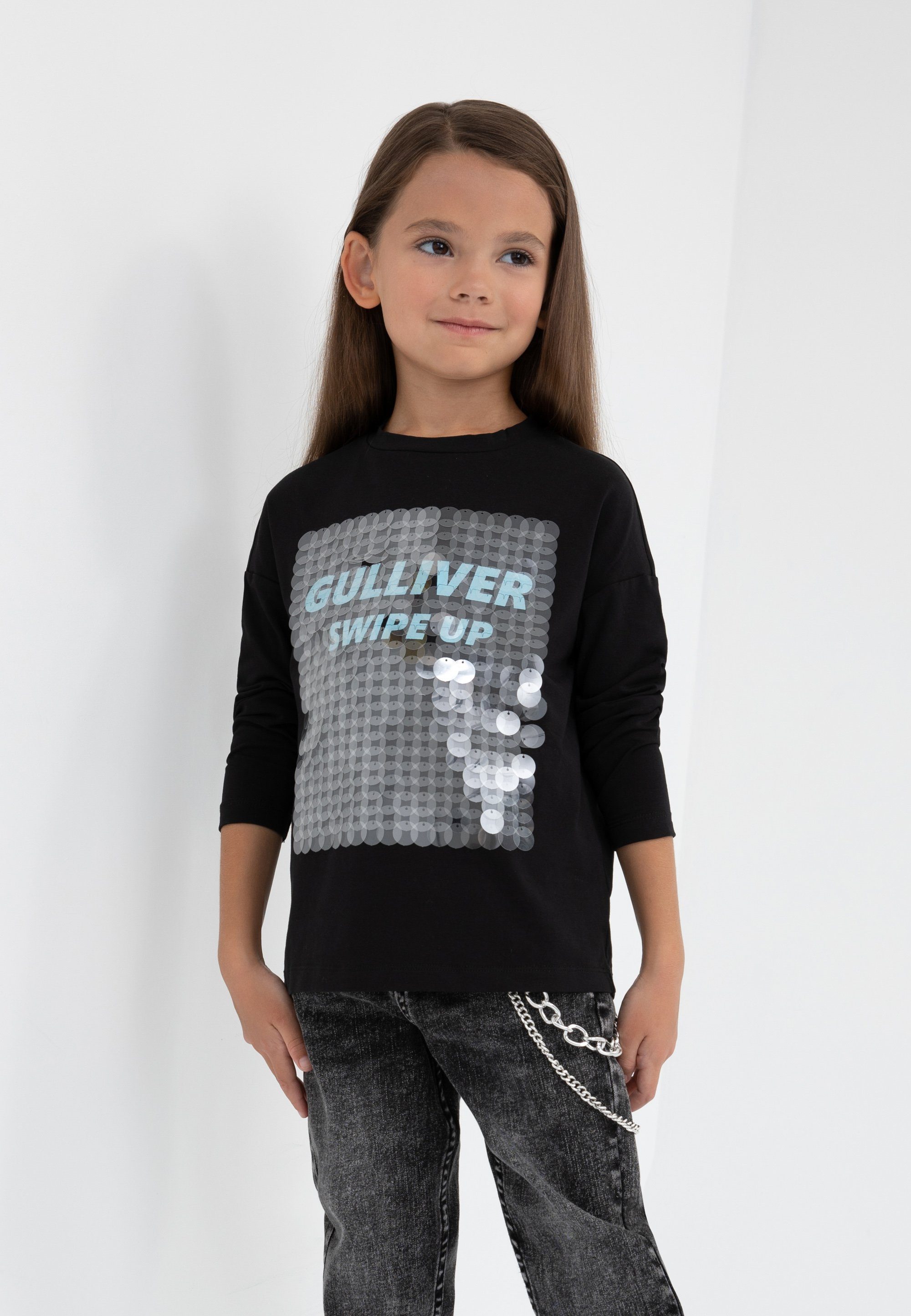 Gulliver Langarmshirt mit Paillettendekor