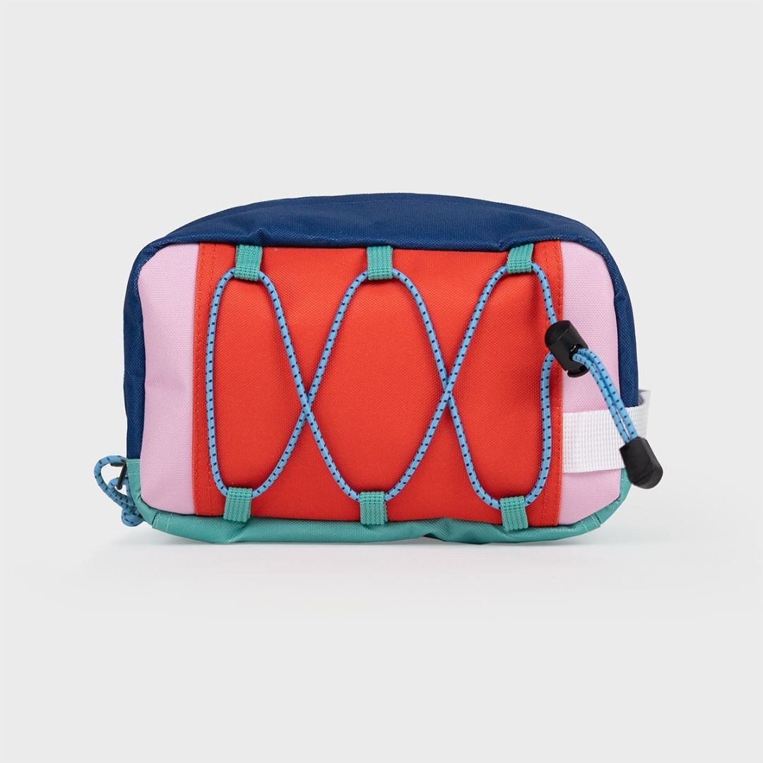 suebidou Kulturbeutel trendige Waschtasche Kosmetiktasche mehrfarbig Colorblock, nachhaltig, kreativ