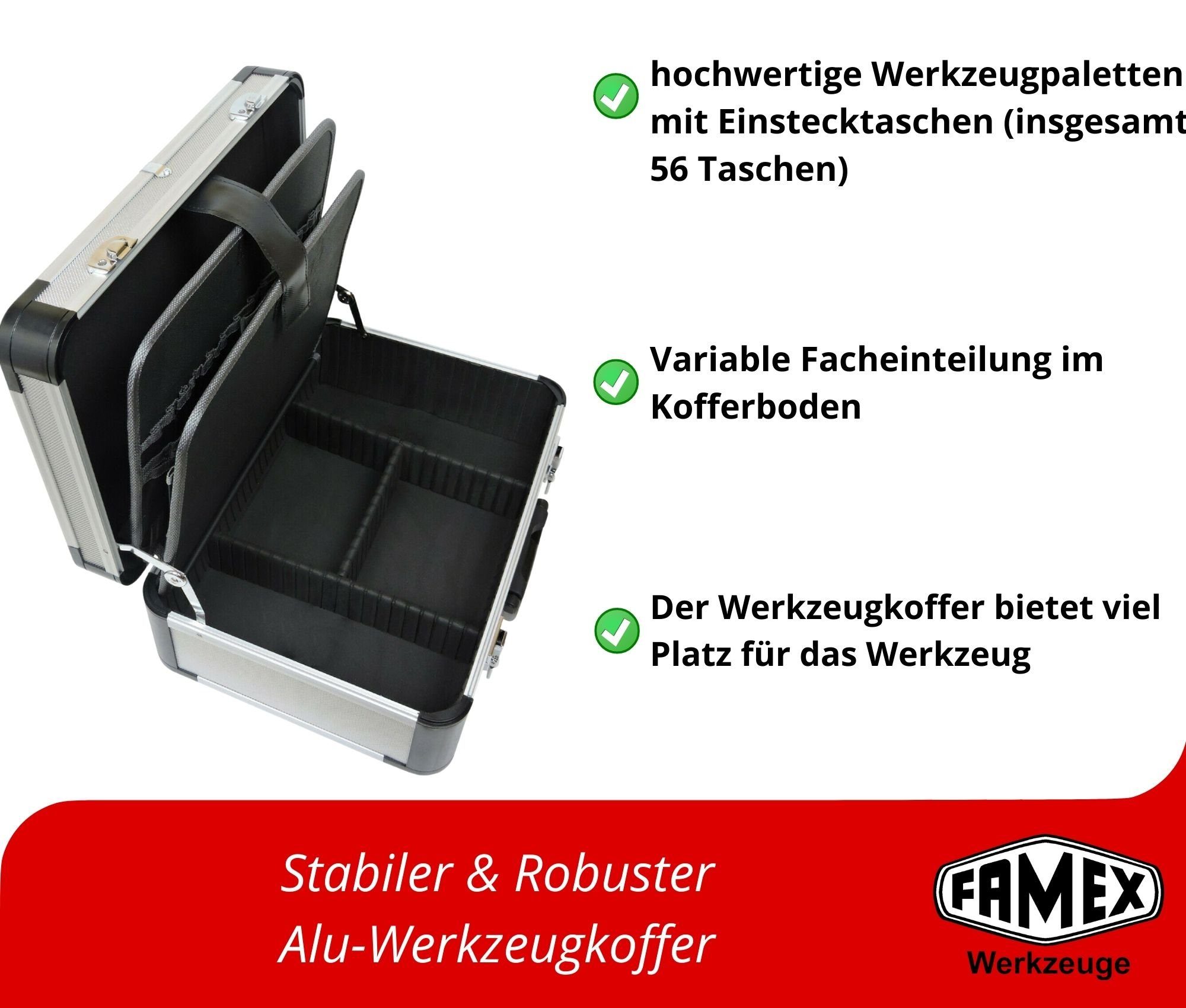 FAMEX Werkzeugkoffer 700-L Werkzeugkoffer leer (Werkzeugkoffer), in TOP-Qualität