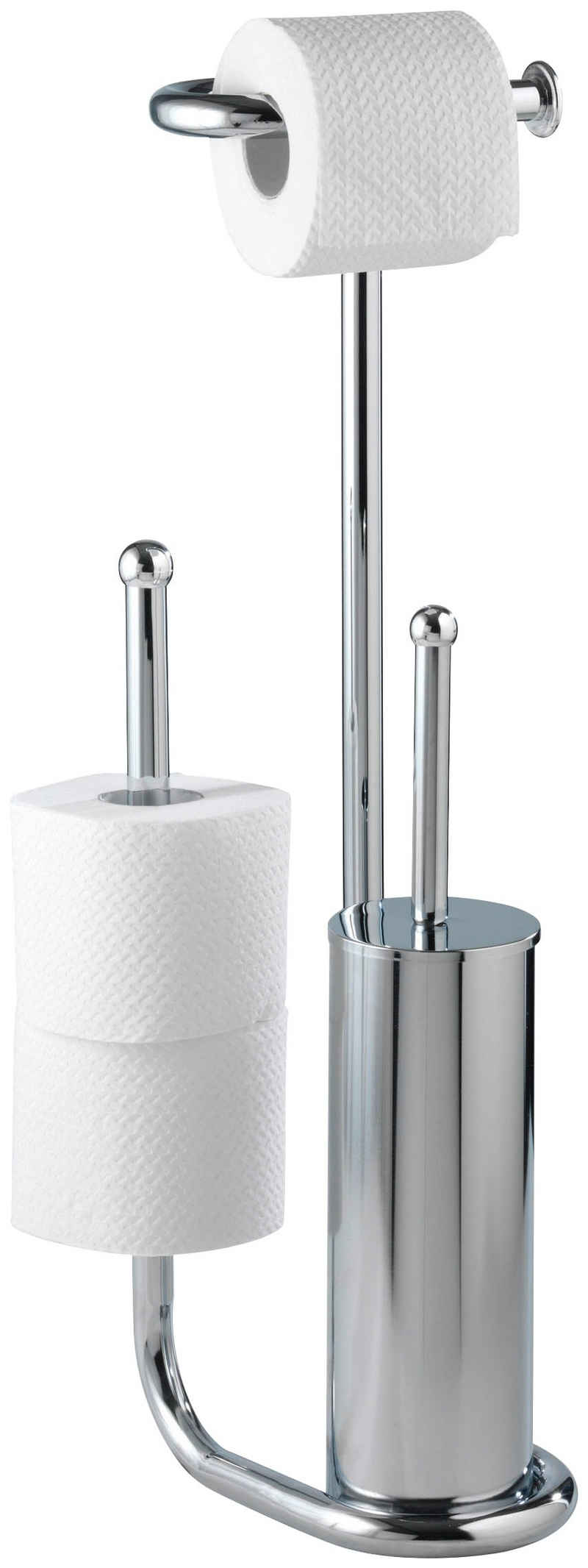WENKO WC-Garnitur »Universalo«, integrierter Toilettenpapierhalter und WC-Bürstenhalter