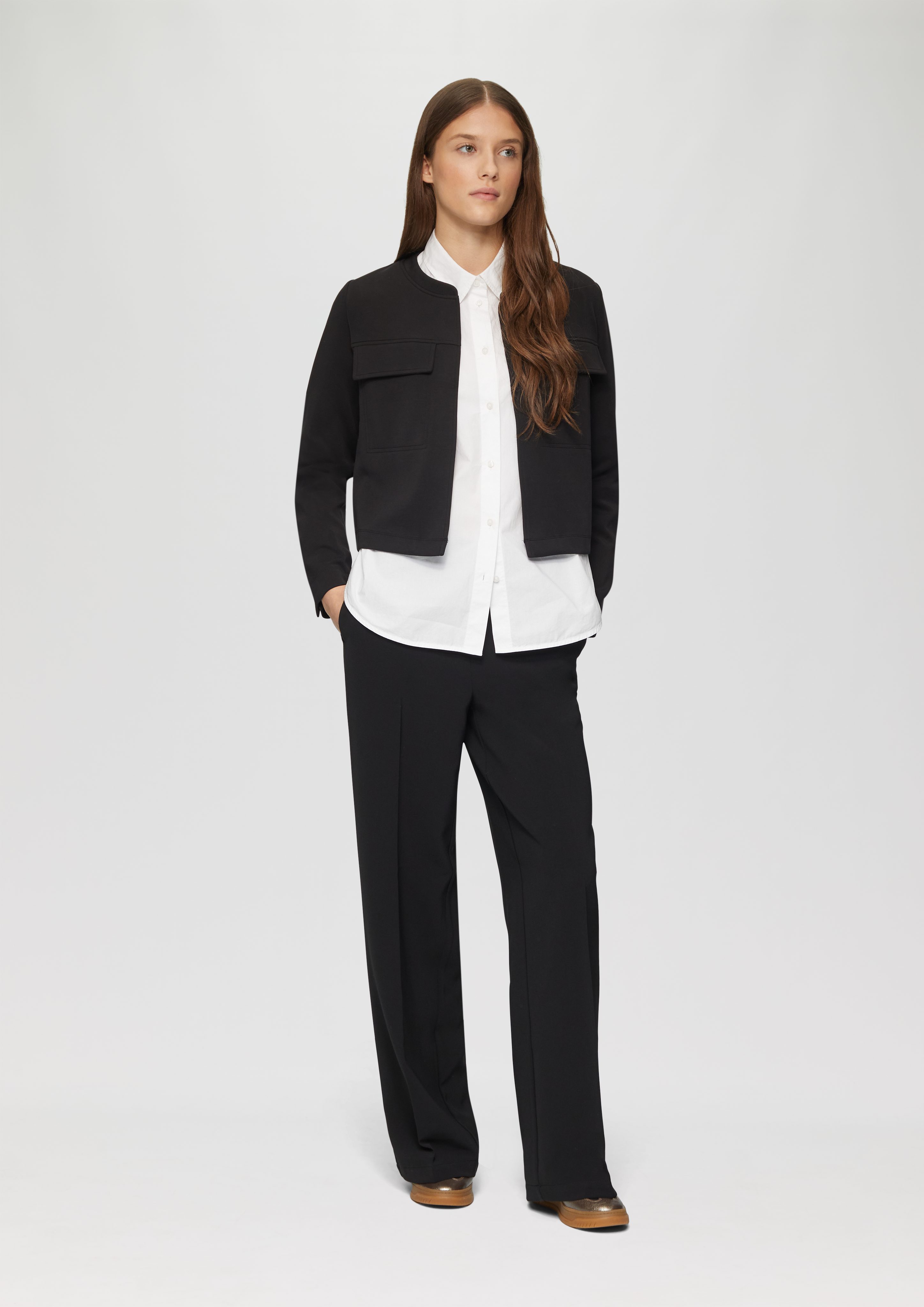s.Oliver Stoffhose Wide-Leg-Hose mit elastischem Bund günstig online kaufen